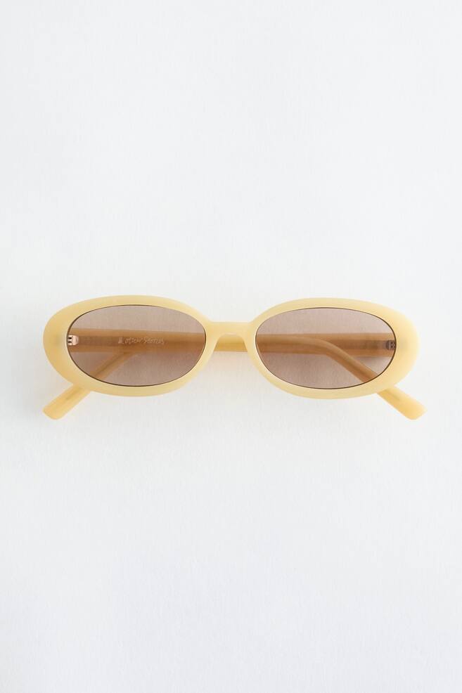 Slim Oval-Frame Sunglasses - Yellow - 1