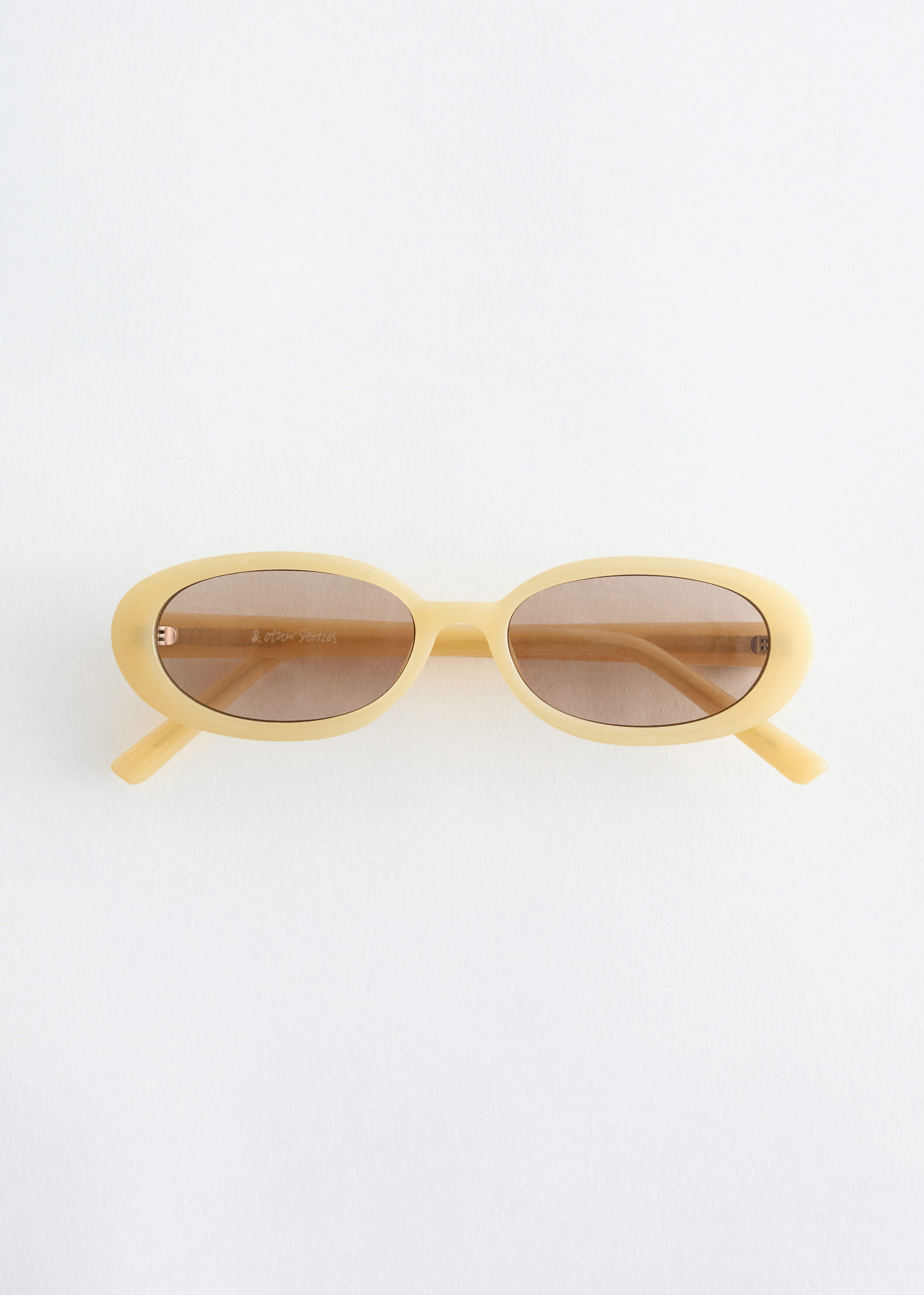 Slim Oval-Frame Sunglasses