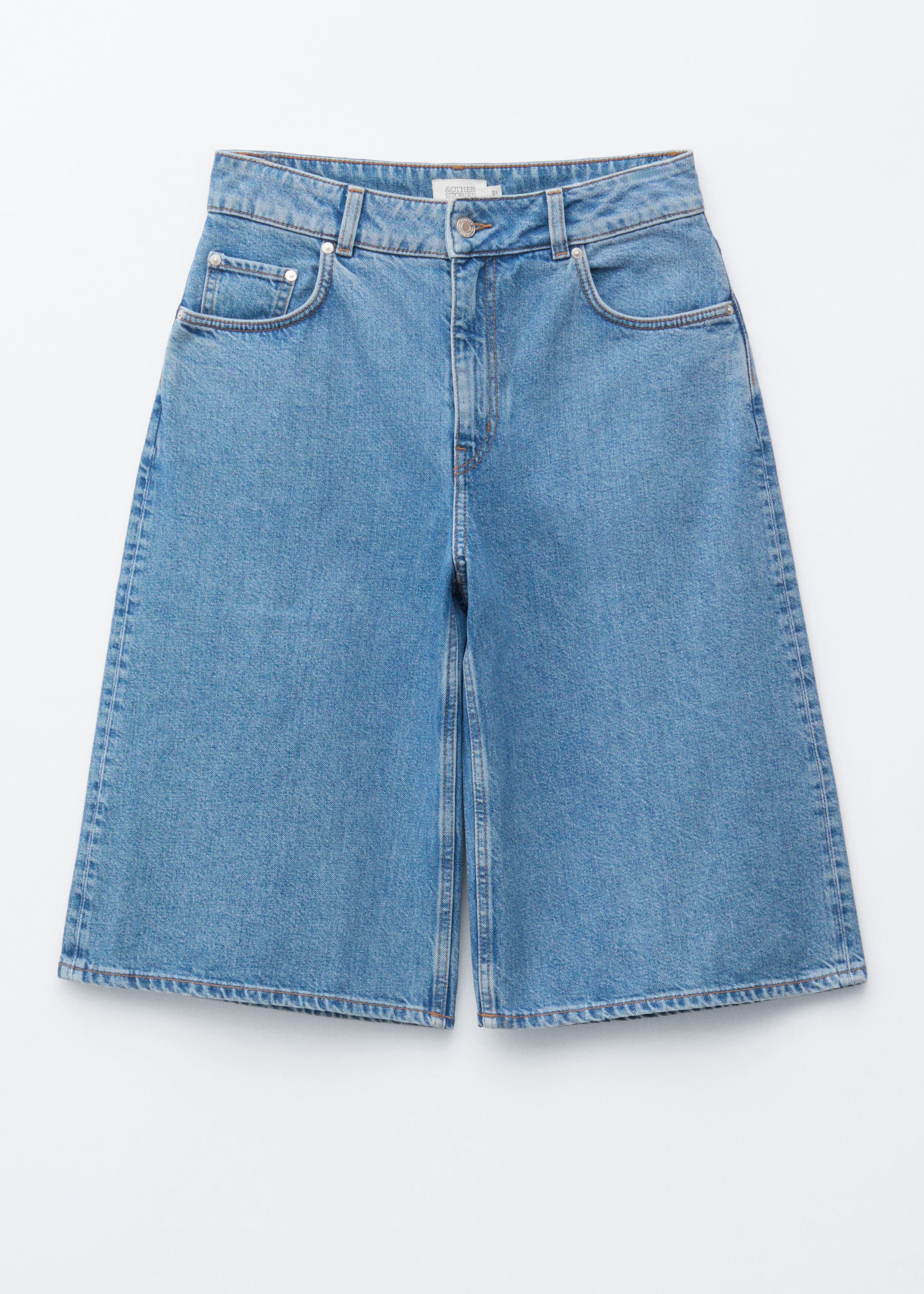 Denim Knee-Length Shorts