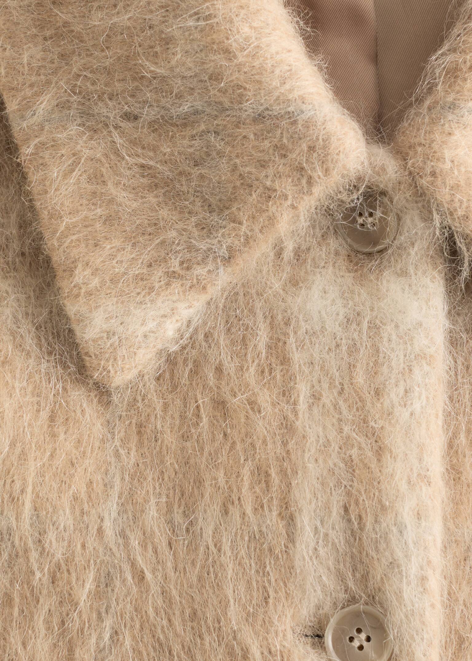 Wool Shirt Jacket - Beige Checked - 6