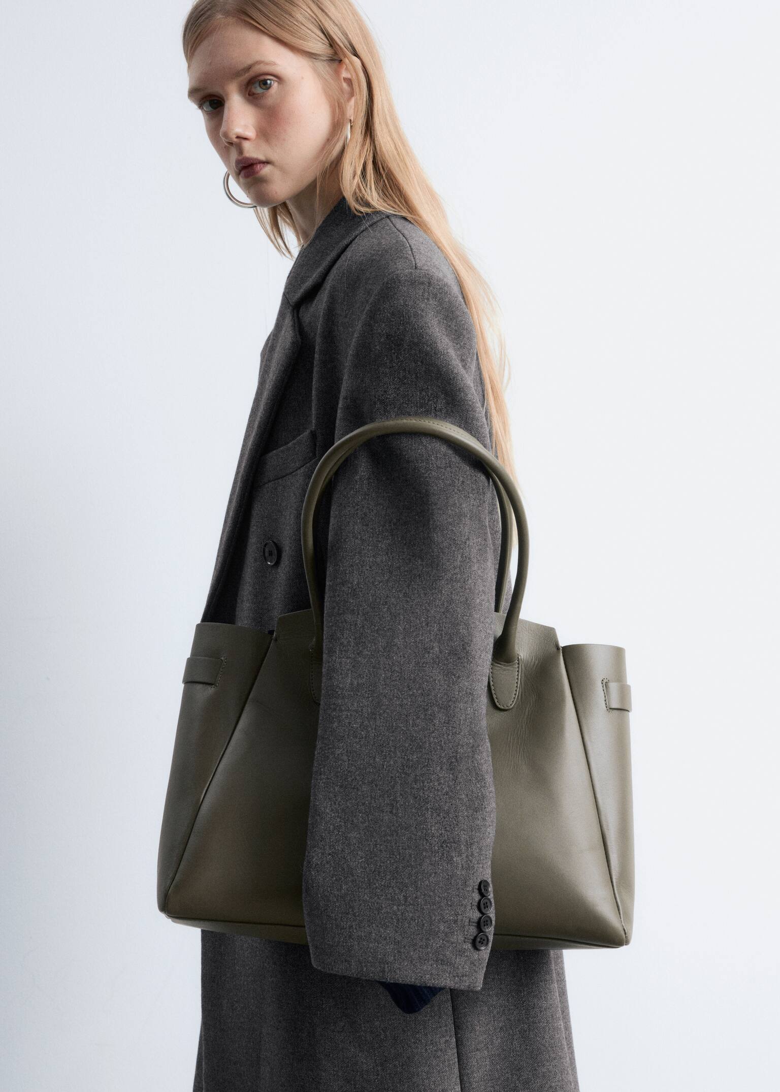 Tote Bag - Verde caqui/Cinzento escuro/Bordeaux escuro/Castanho escuro/Preto