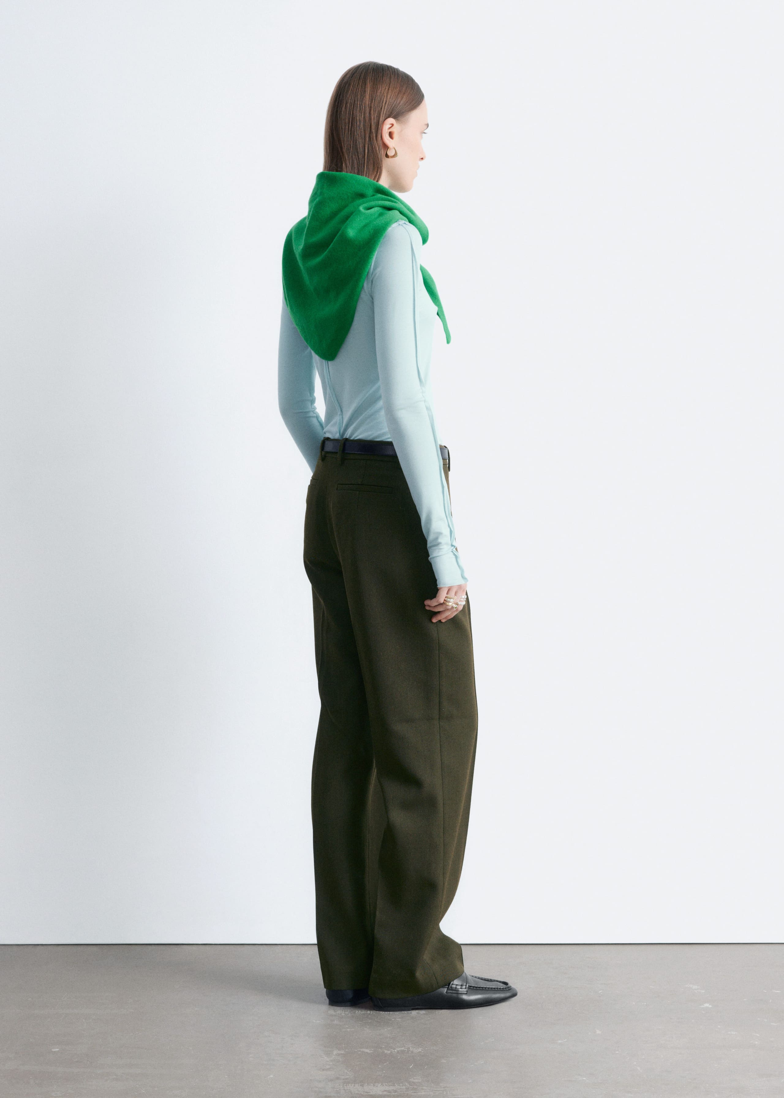 Image of Wool-Blend Tailored Trousers