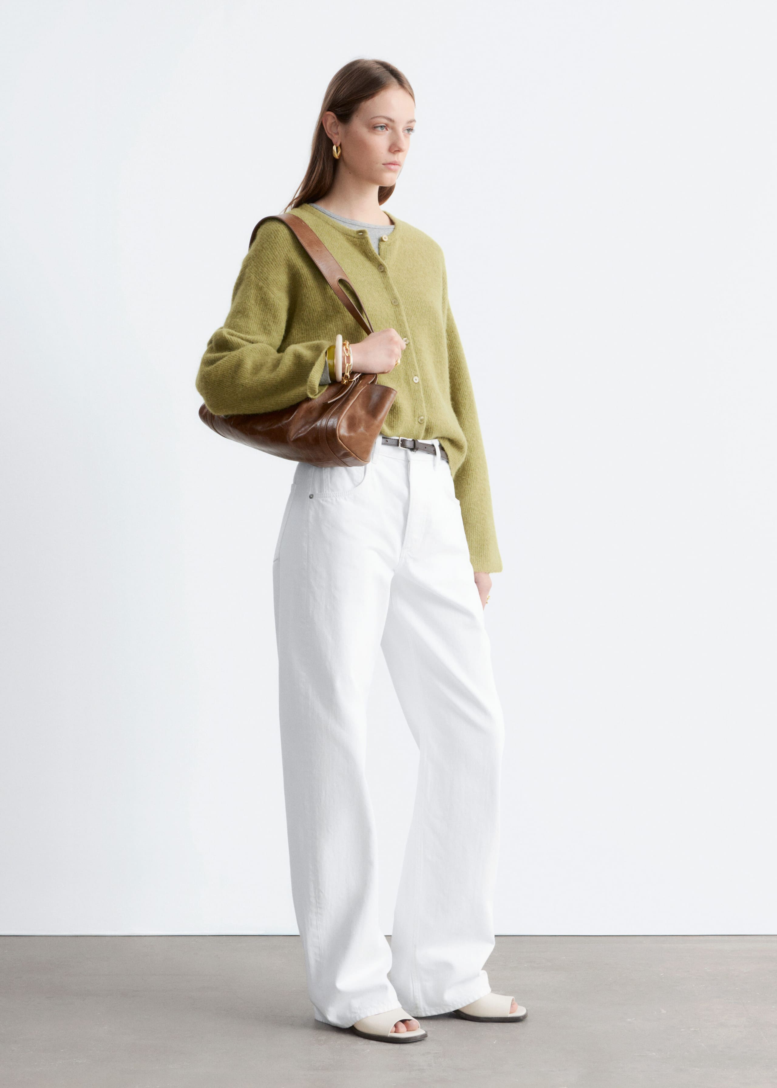 Image of Cardigan en maille d’alpaga mélangé