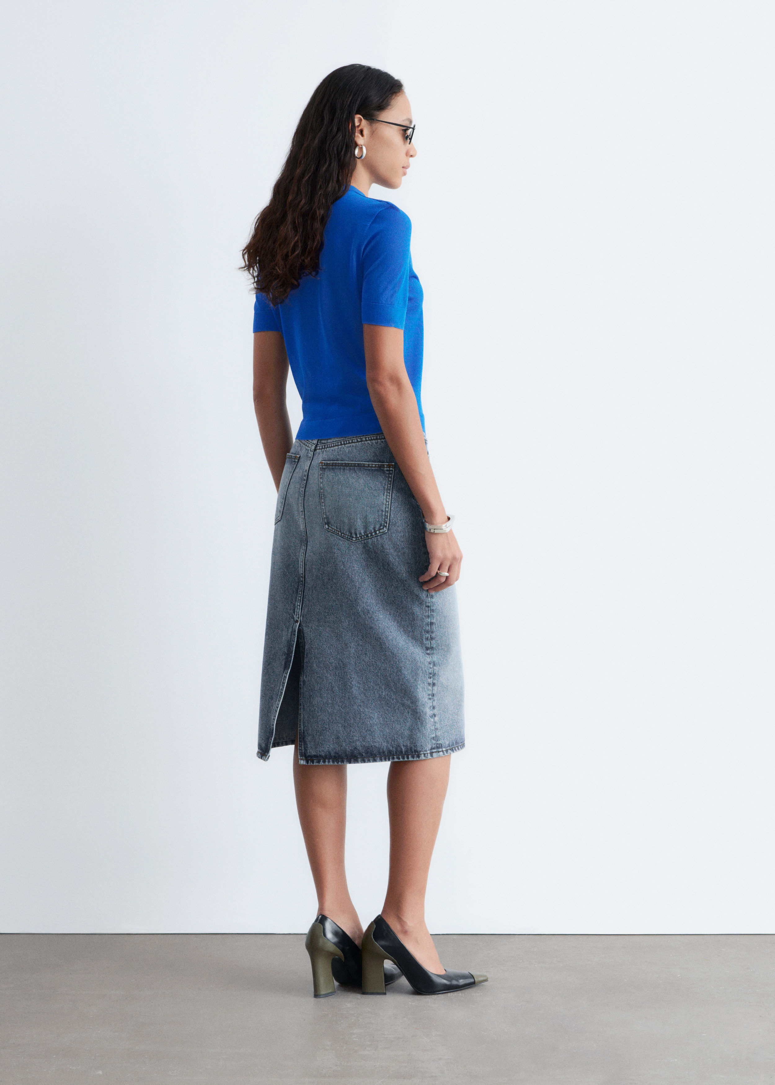 Asymmetric T-Shirt - Dark Red - T-shirts - & Other Stories US