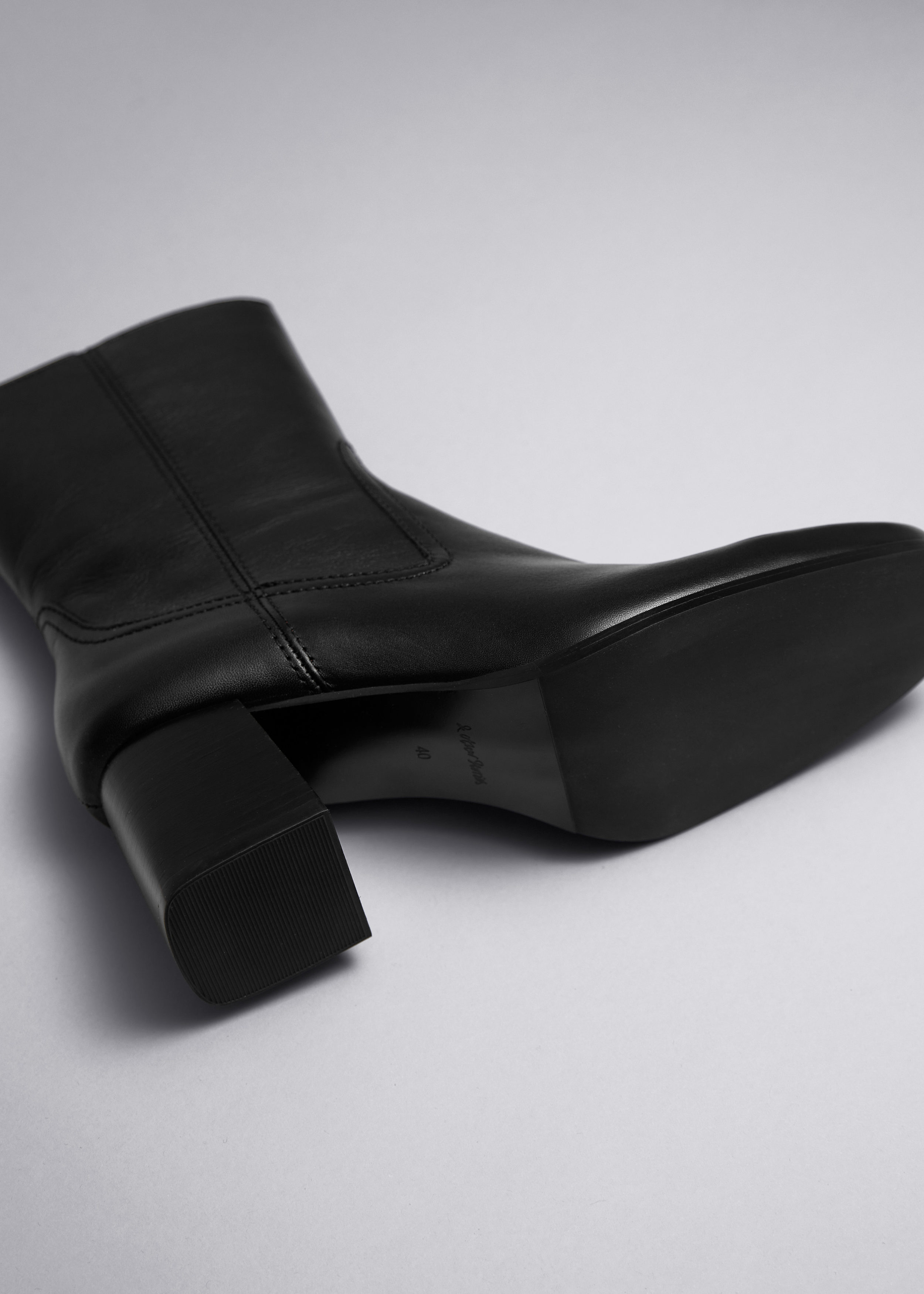 Classic Leather Ankle Boots - Black - & Other Stories US