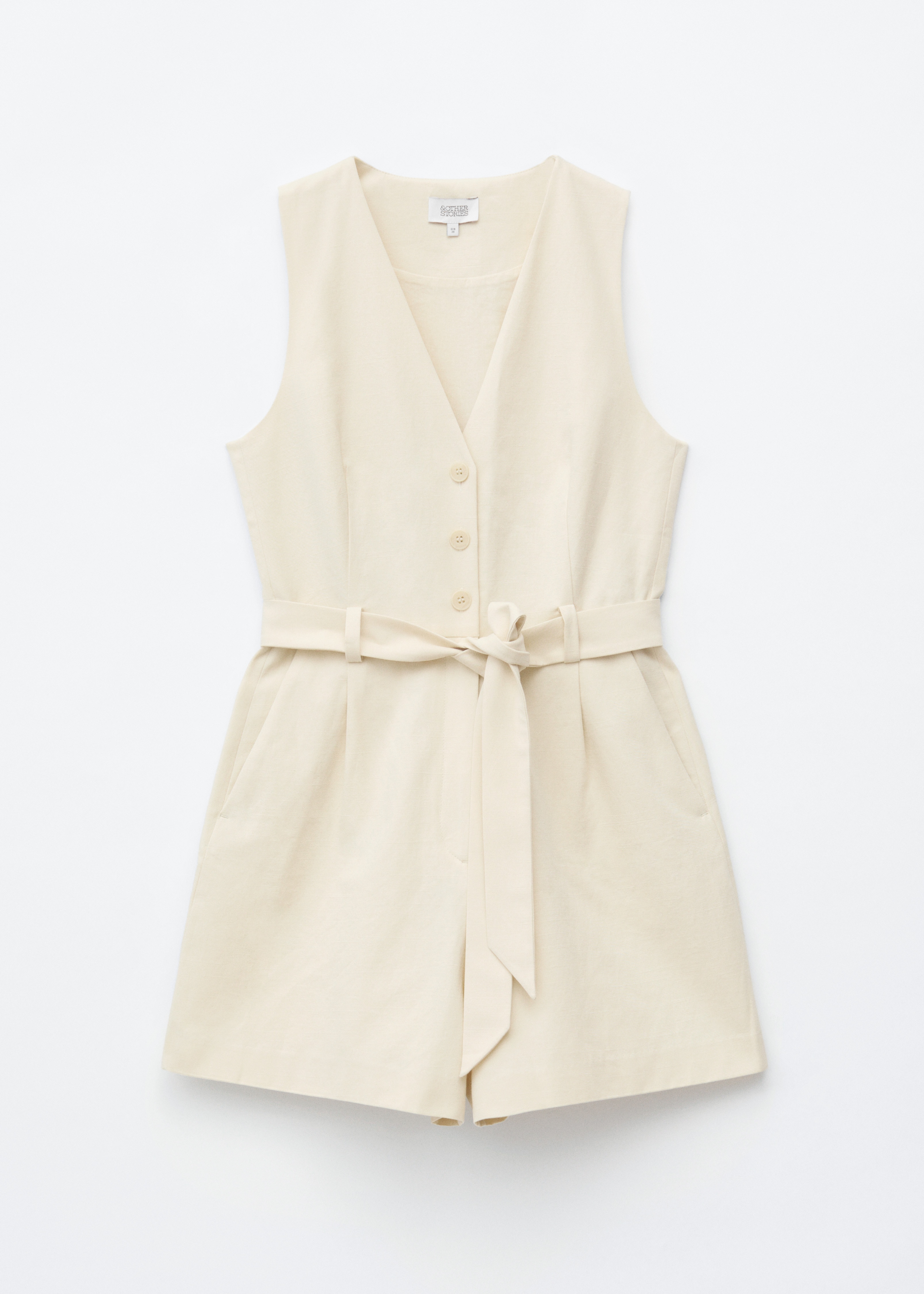 Tailored Playsuit - White/Black