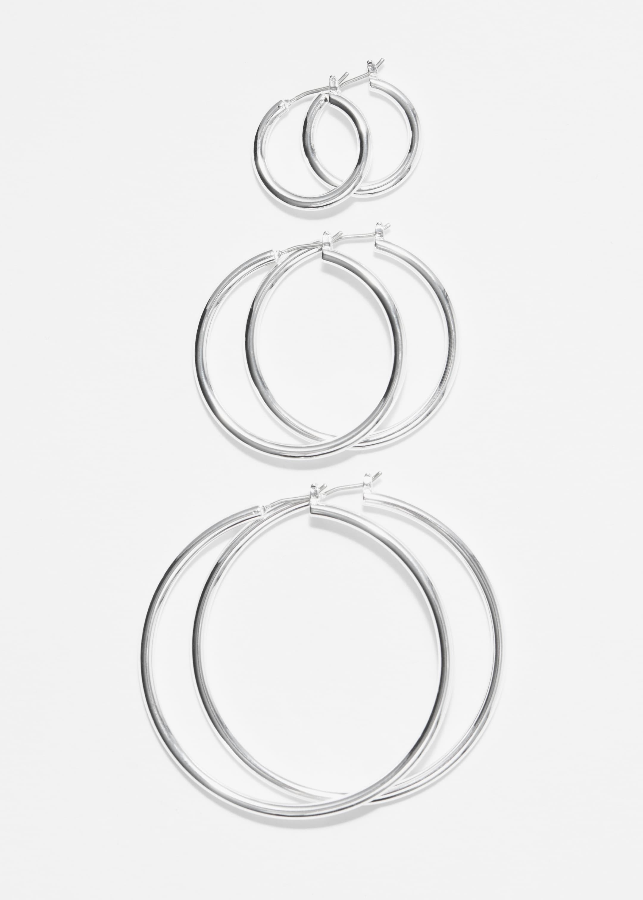 Visa större bild: Set med runda örhängen - Silver - DAM | H&M SE 1