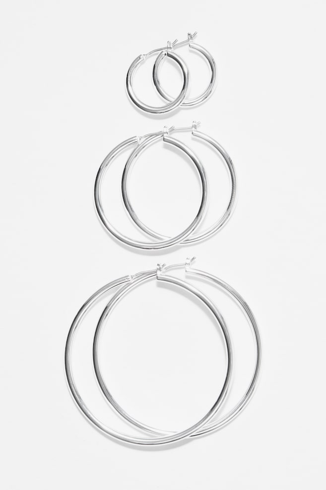 Set oorringen - Zilver/Goudkleurig - 1