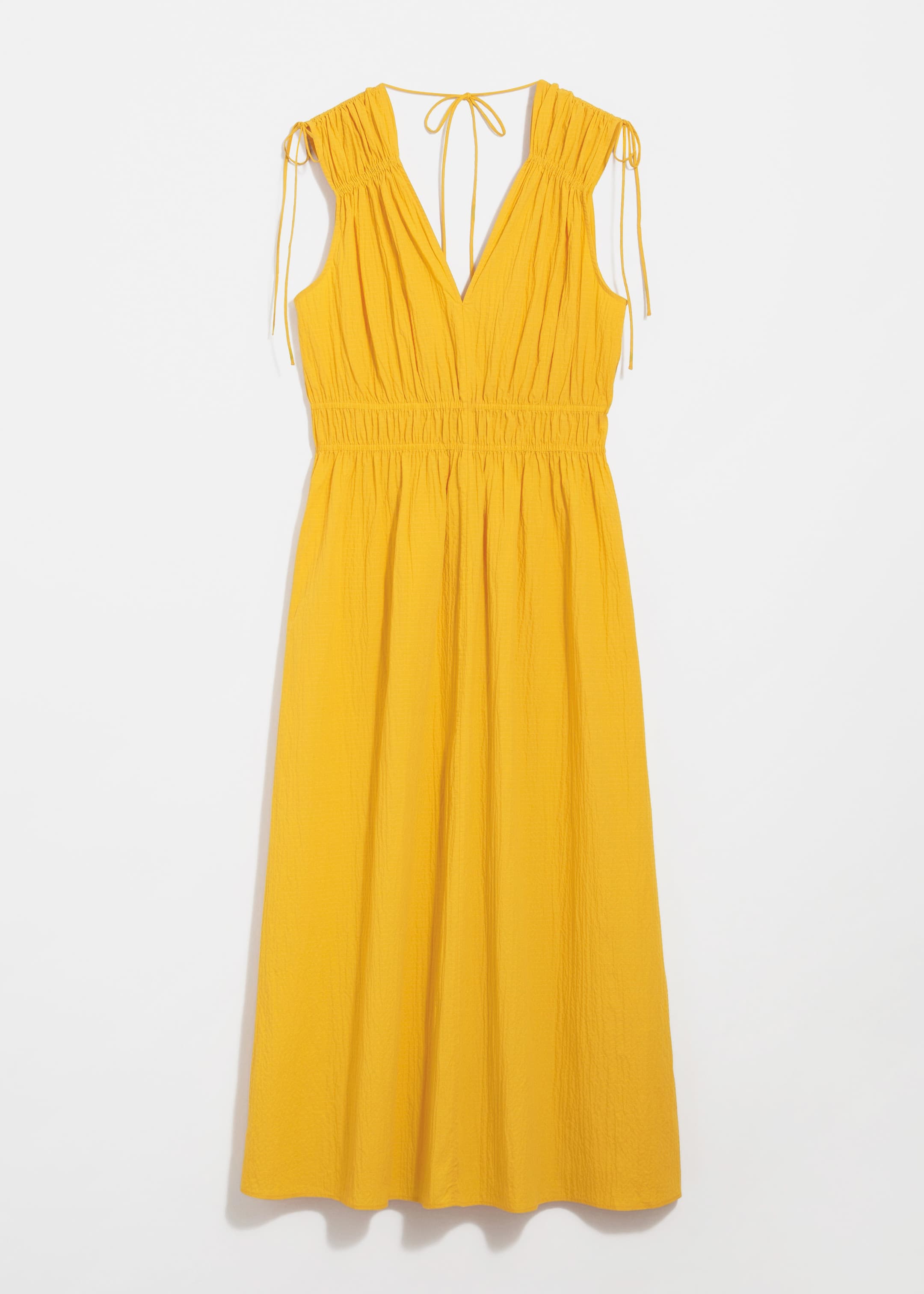 Zobrazit větší obrázek: Midi šaty s vázáním - Yellow - ŽENY | H&M CZ 1