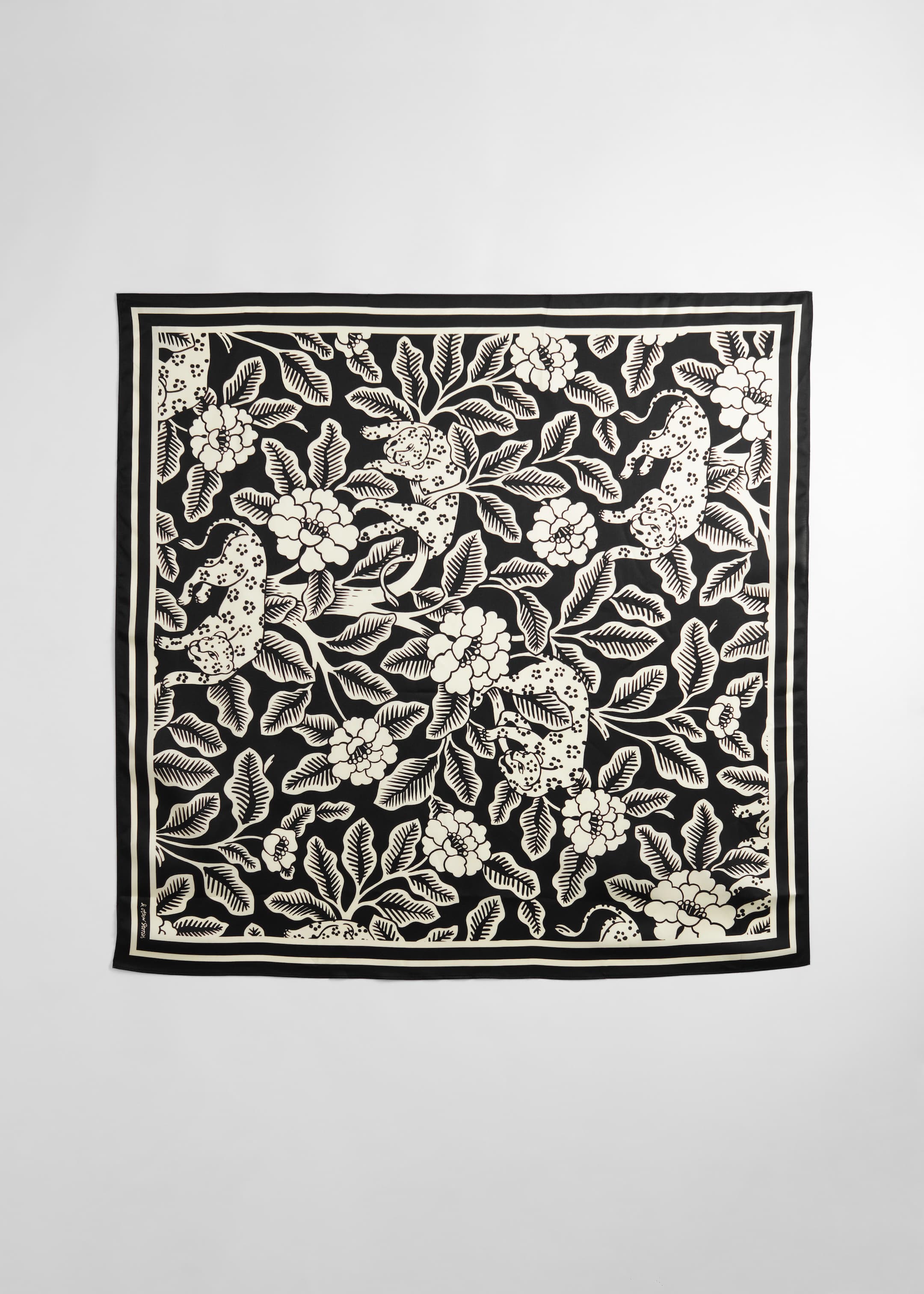 View larger image: Leopard Square Scarf - Black - Ladies | H&M GB 1