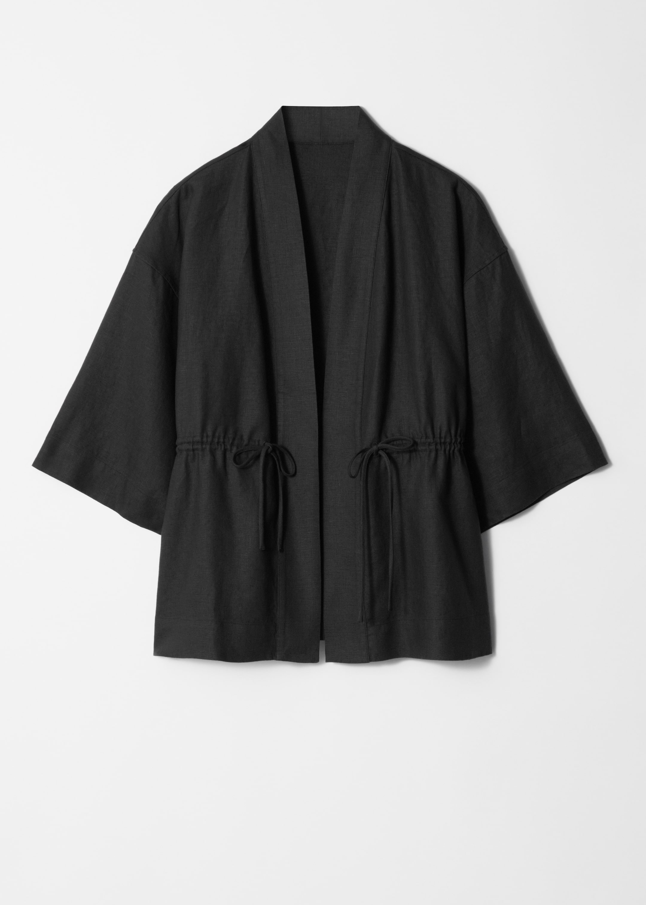 Visualizza immagine più grande: Blazer in lino con coulisse - Nero - DONNA | H&M IT 6