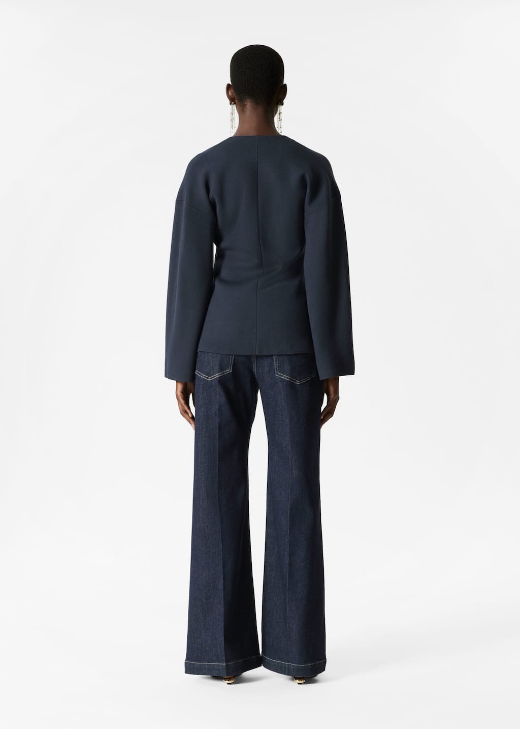 Asymmetric Cardigan - Navy - Lookbook