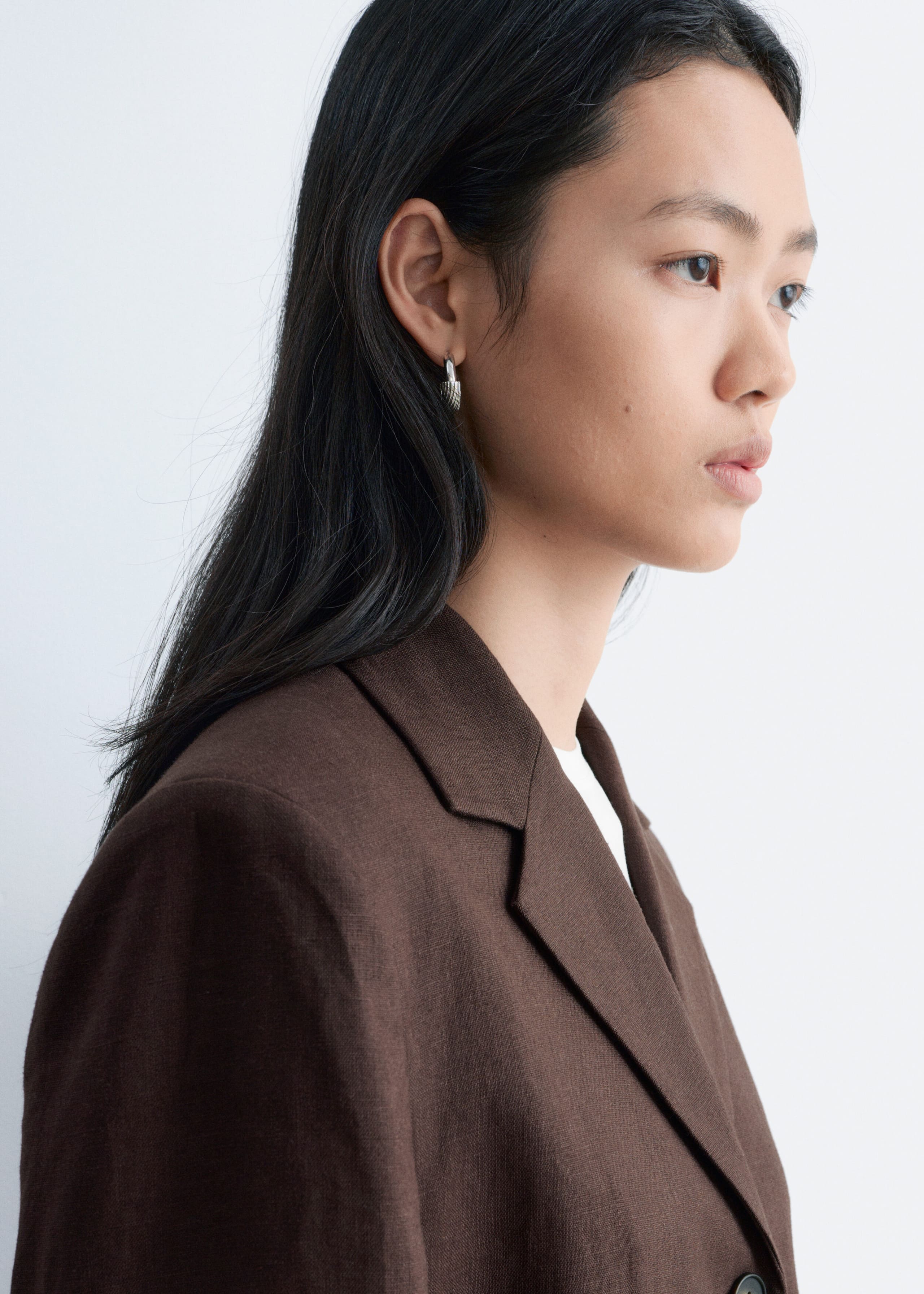 Image of Tapered Linen Blazer