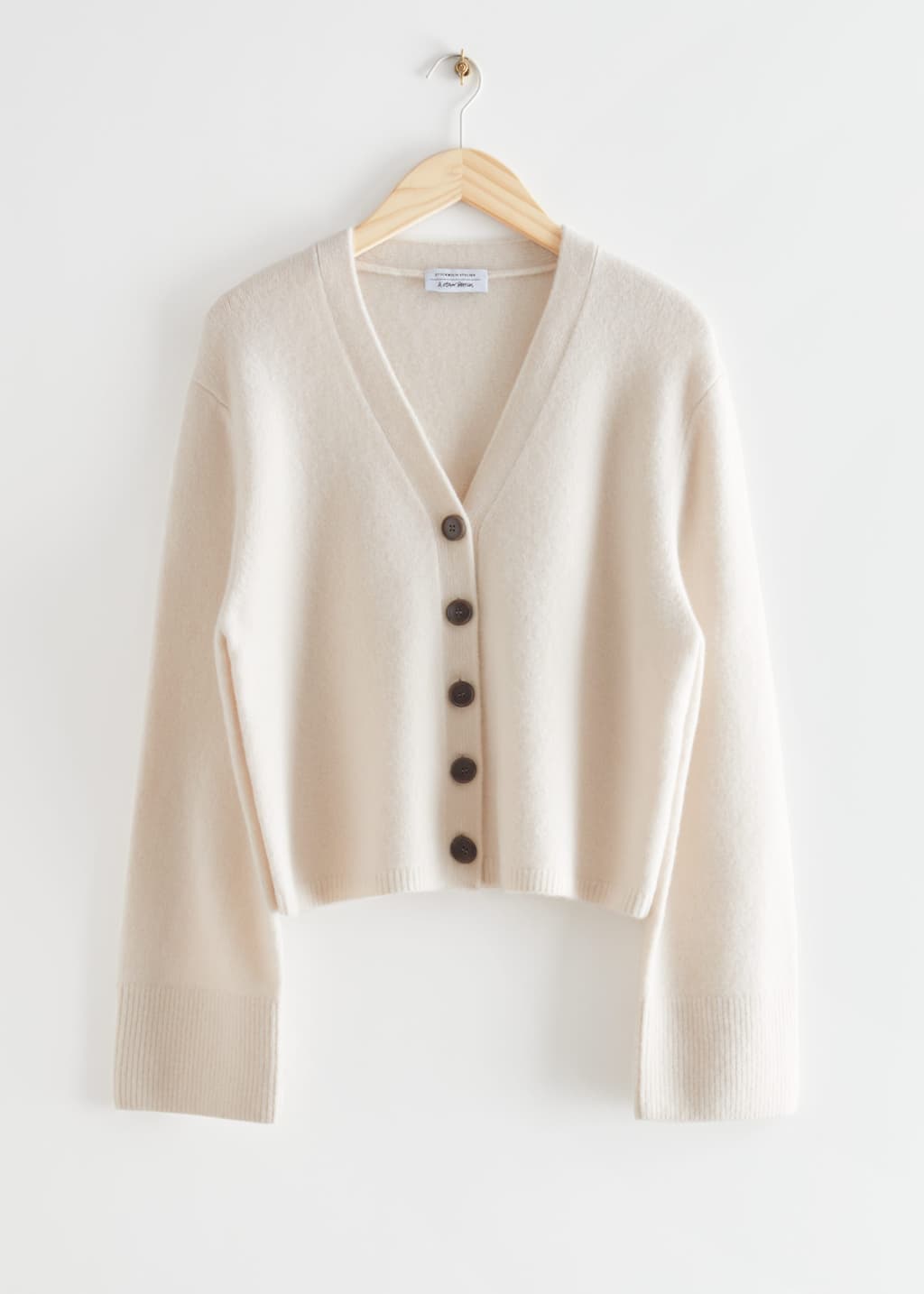 Boxy Wool Knit Cardigan - Dark Green - Still Life