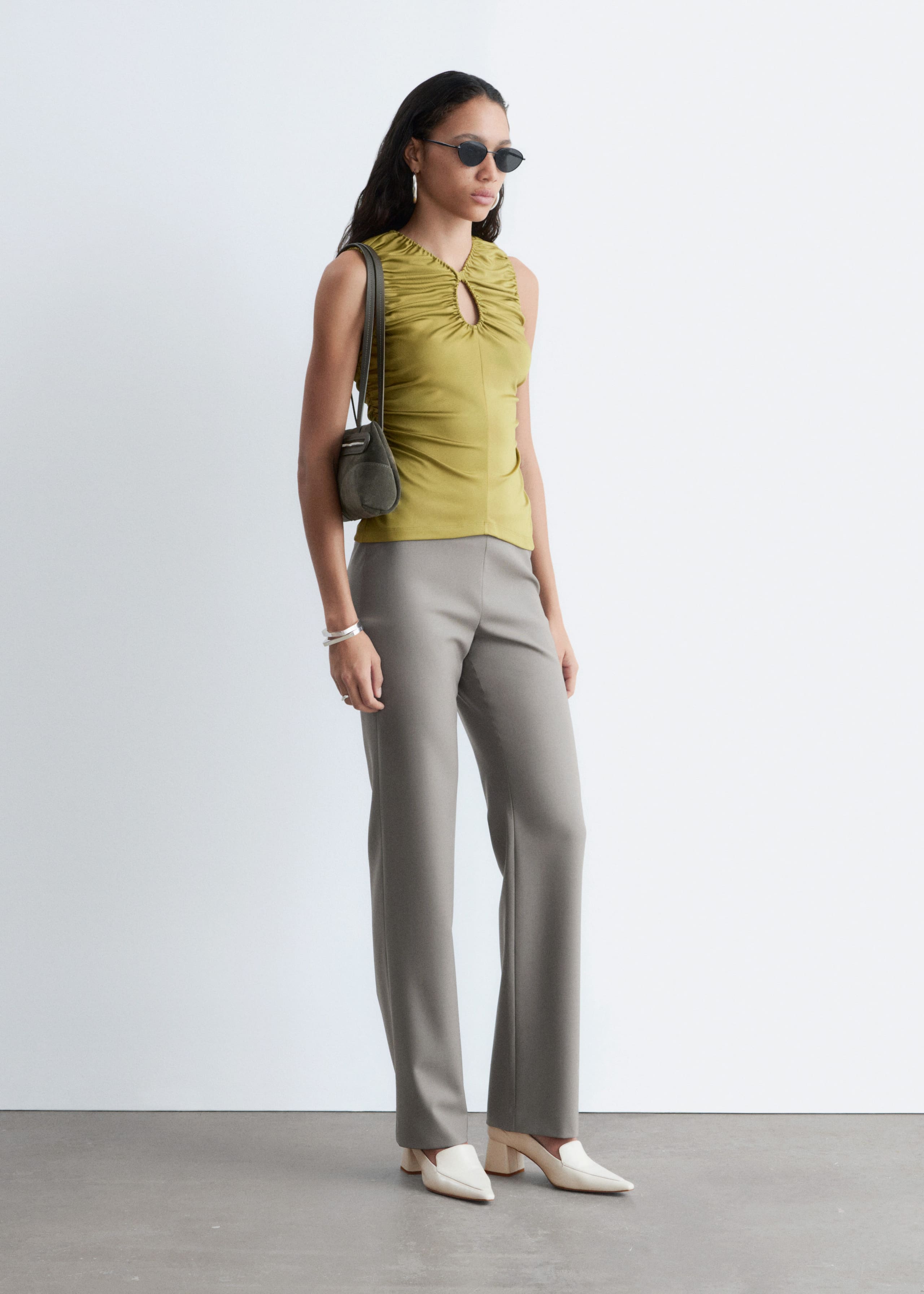 Image of Merino Wool Straight-Leg Trousers