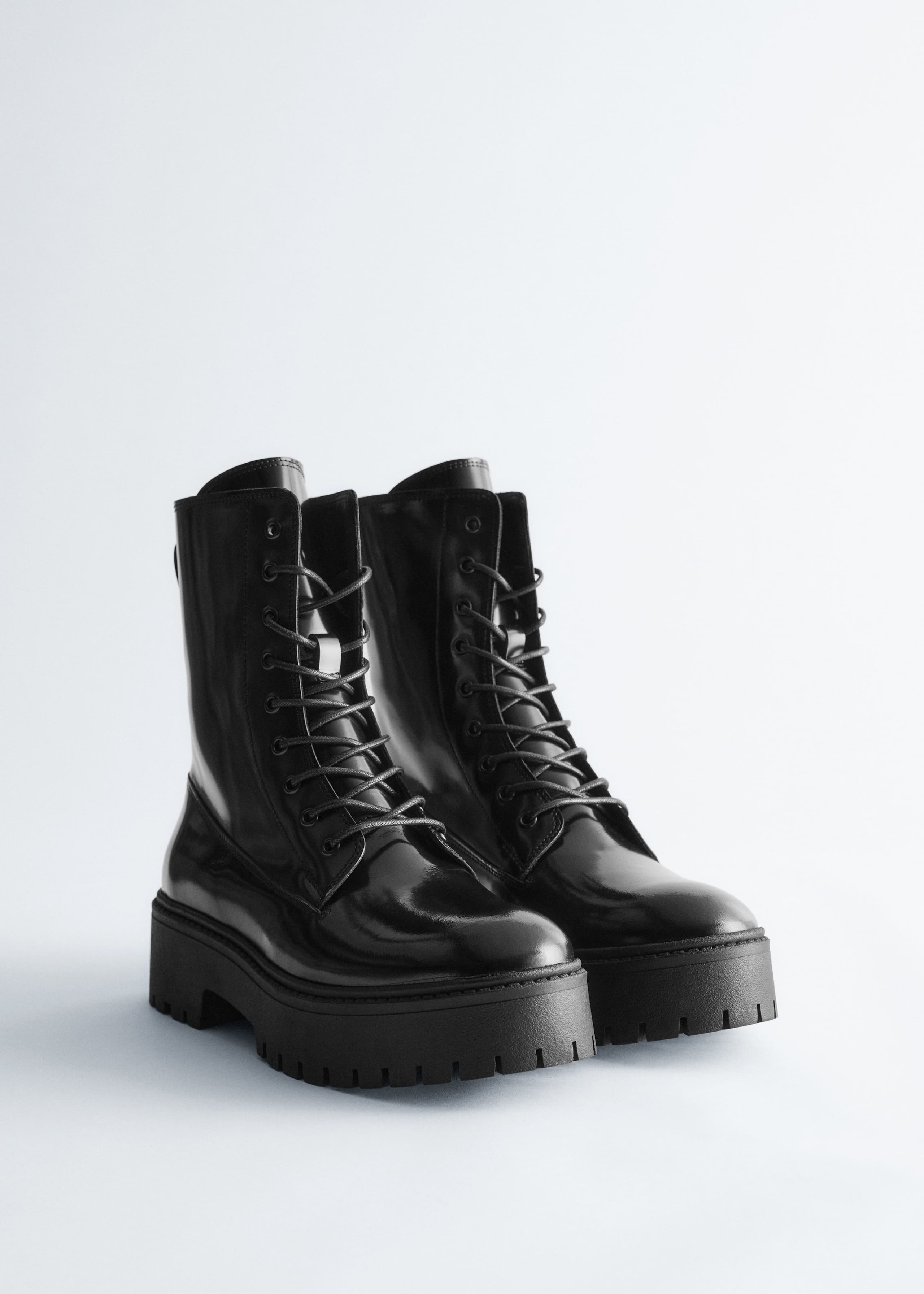 Image of Lace-Up Leather Boots