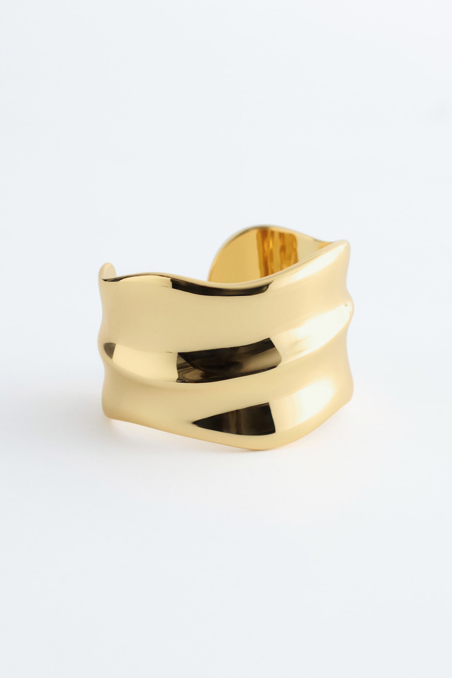 Bracelet manchette ondulé - Doré/Argenté