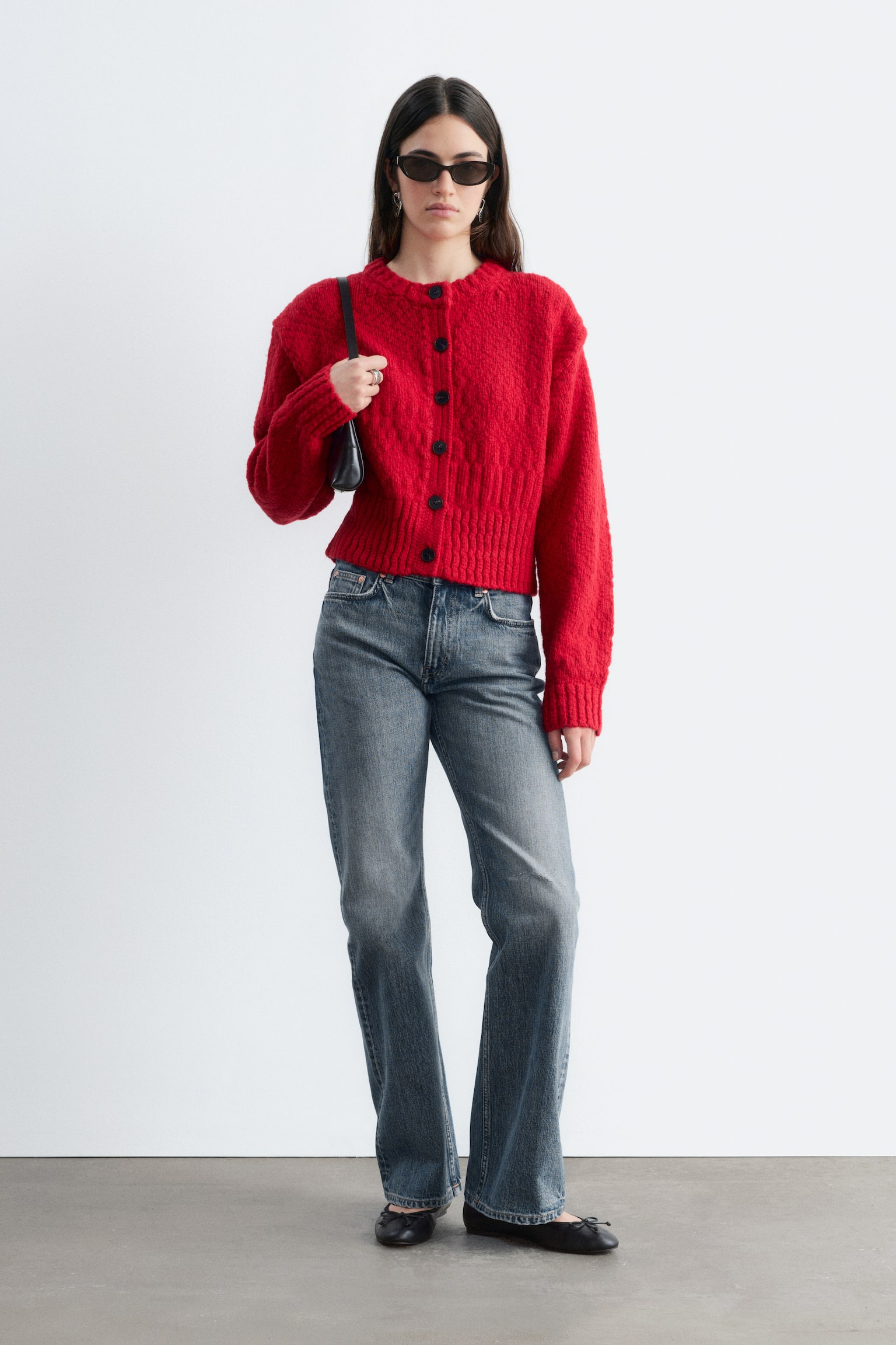 Mid-Waist Bootcut Jeans - 1