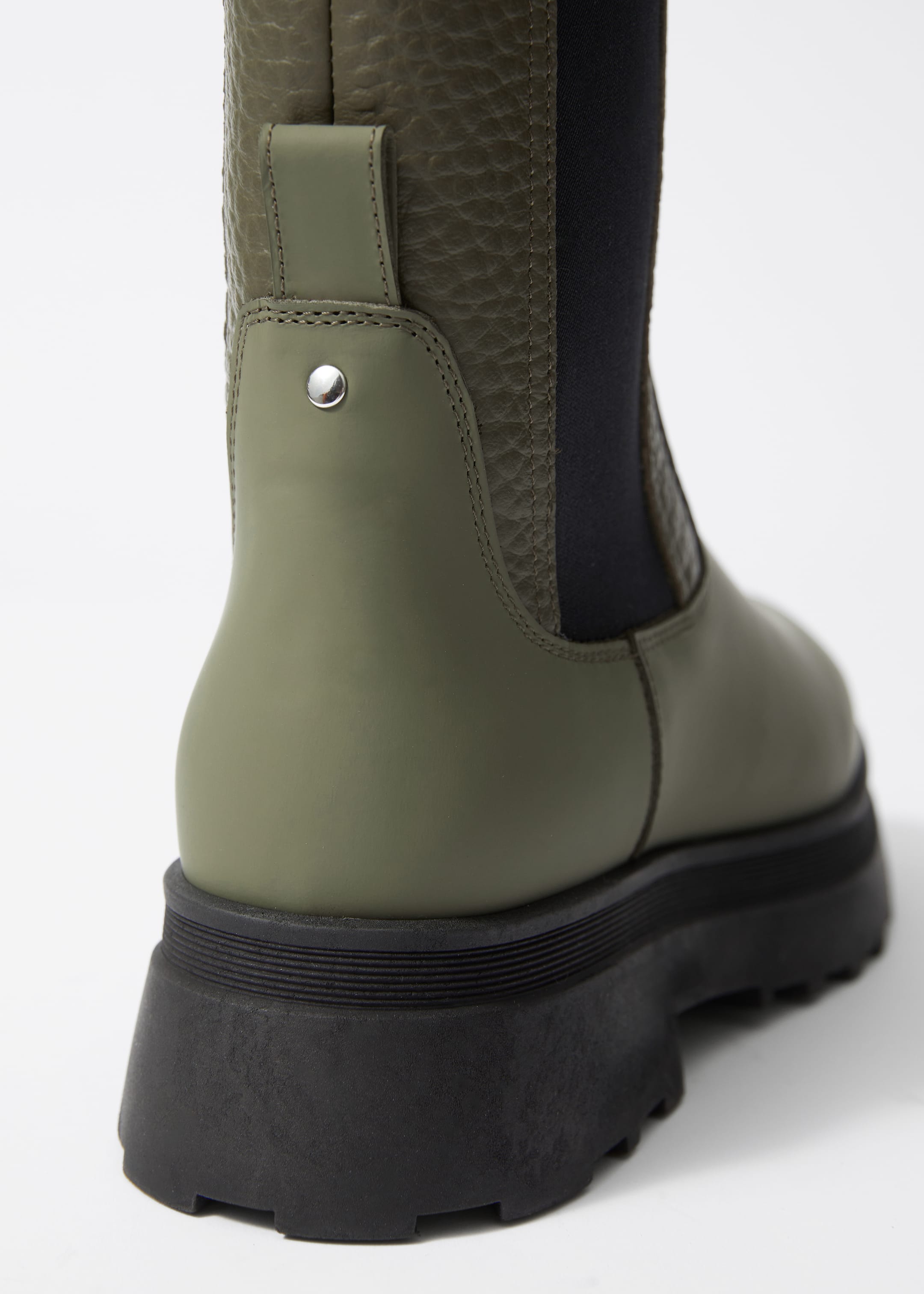 View larger image: Lined Leather Chelsea Boots - Dusty green - Ladies | H&M GB 3
