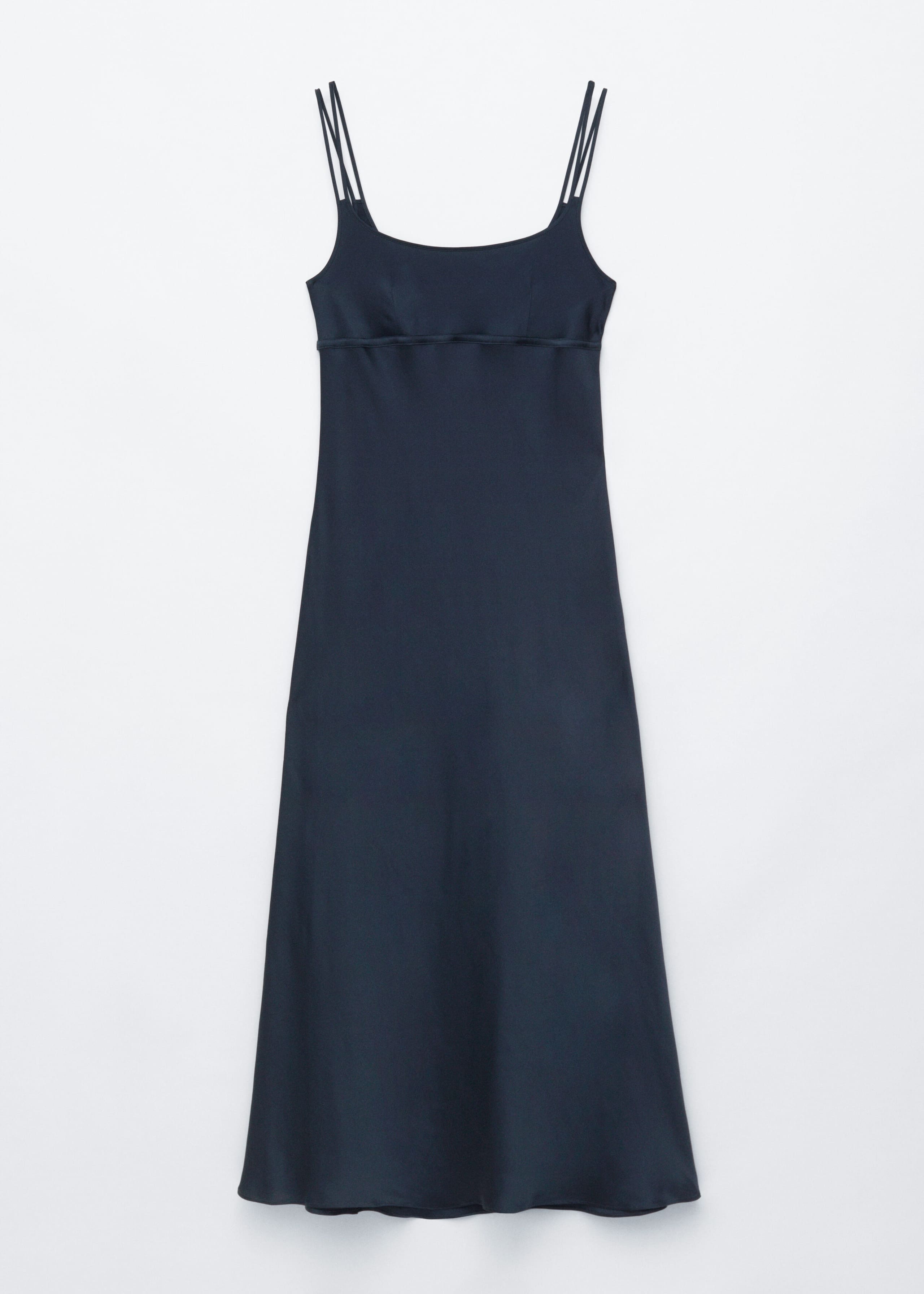 Double-Strap Midi Slip Dress - Dark Blue - Still Life