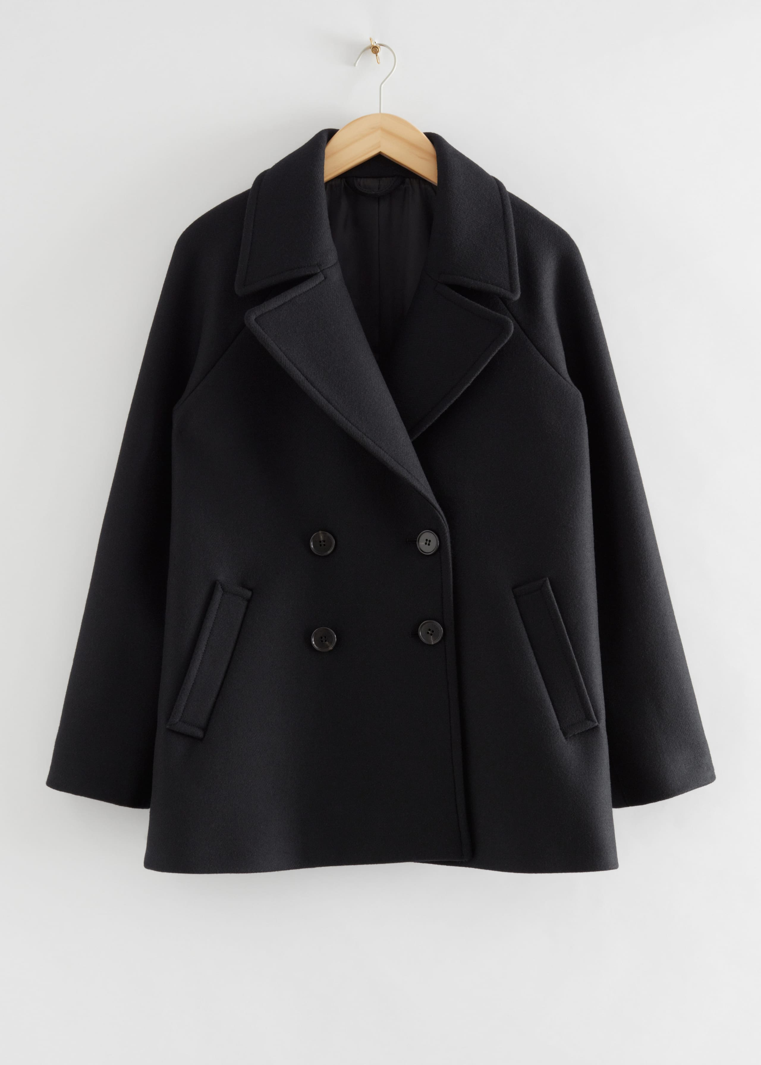 Double-Breasted Wool Pea Coat