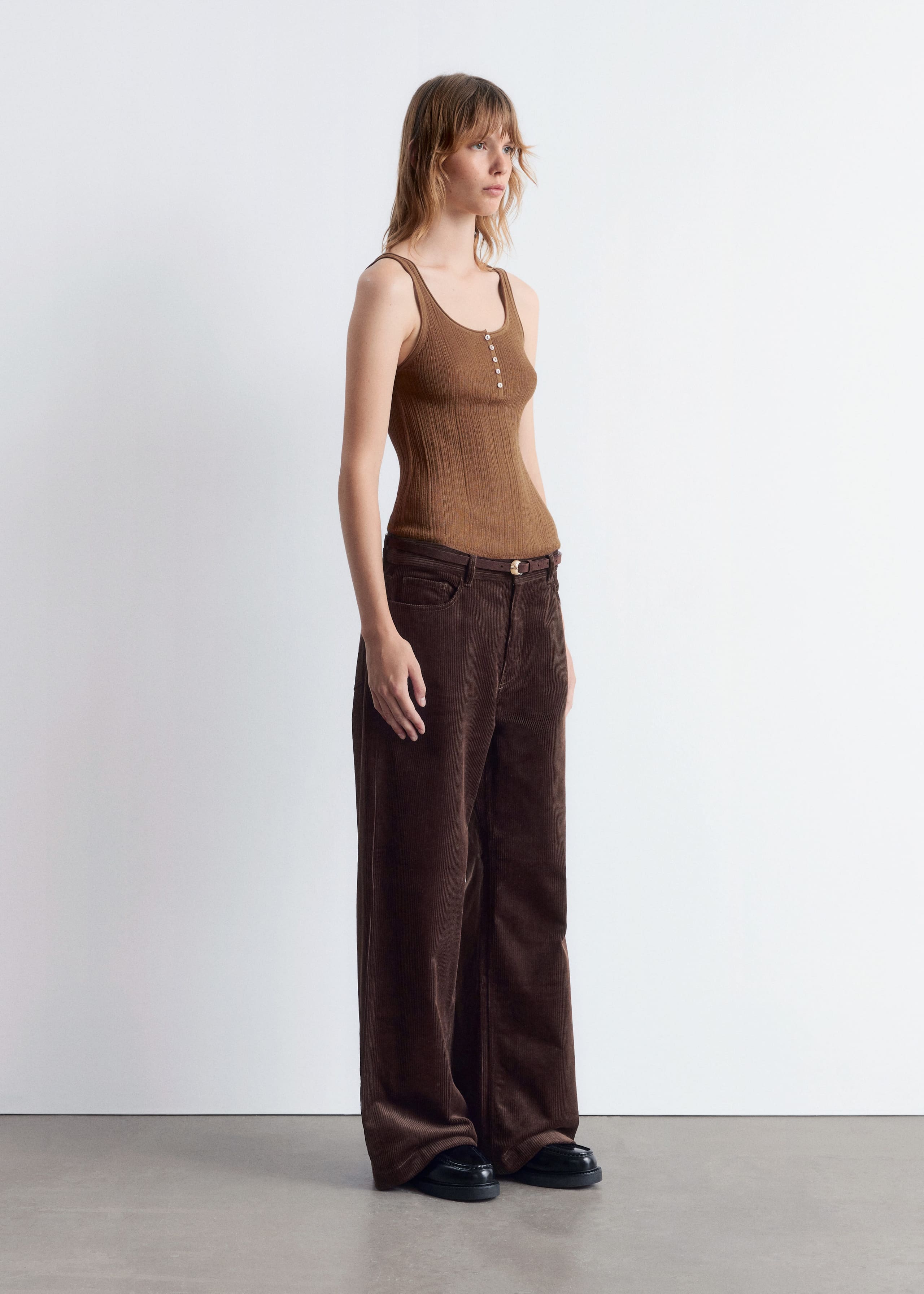 Image of Flared Corduroy Trousers