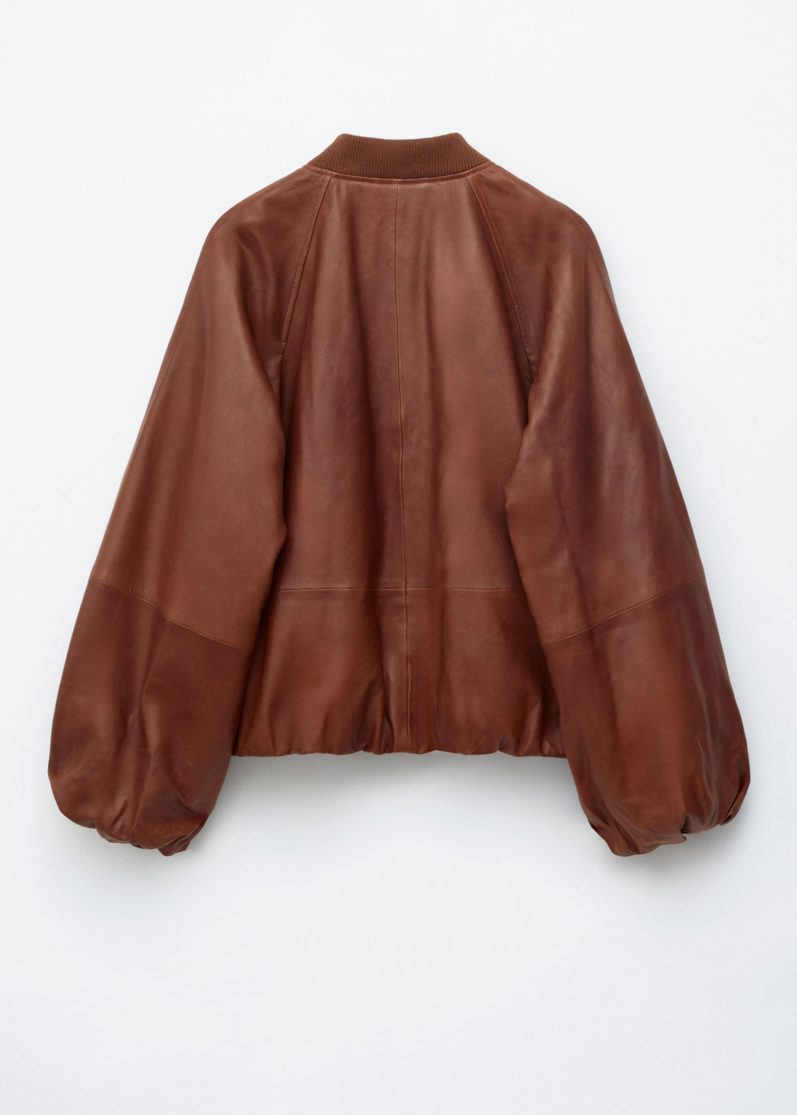Image of Veste style bomber en cuir