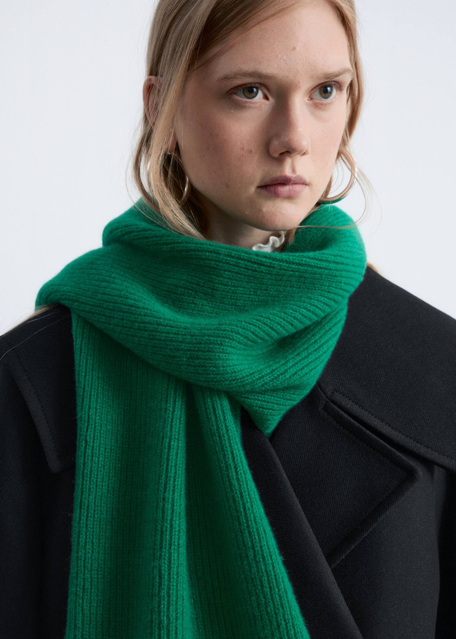 Cashmere Knit Scarf - Green/Black/Blue/Navy Blue/Mole/Dusty rose/Cream