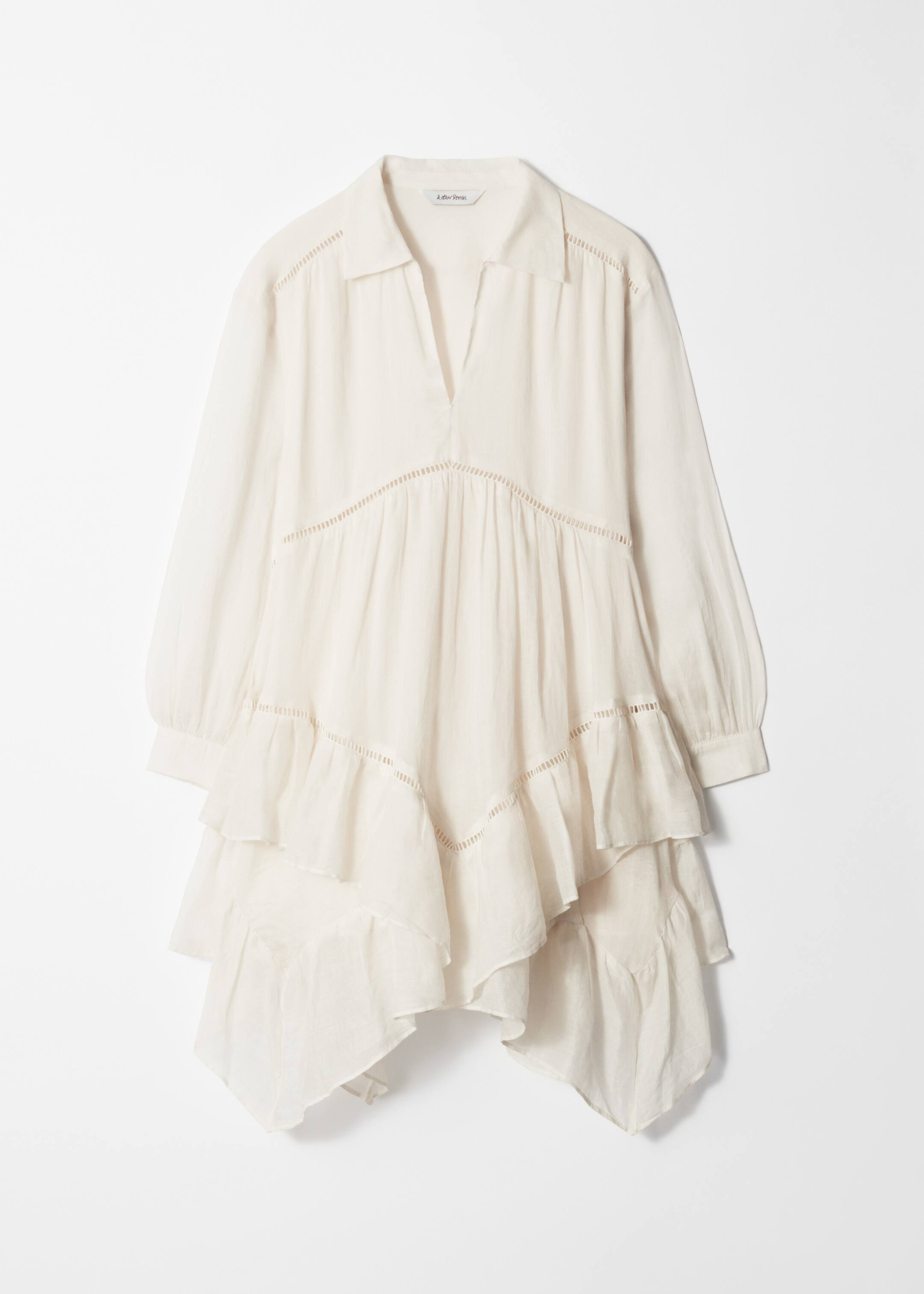 Vezi imaginea mai mare: Rochie mini din ramie cu volane - White - FEMEI | H&M RO 5