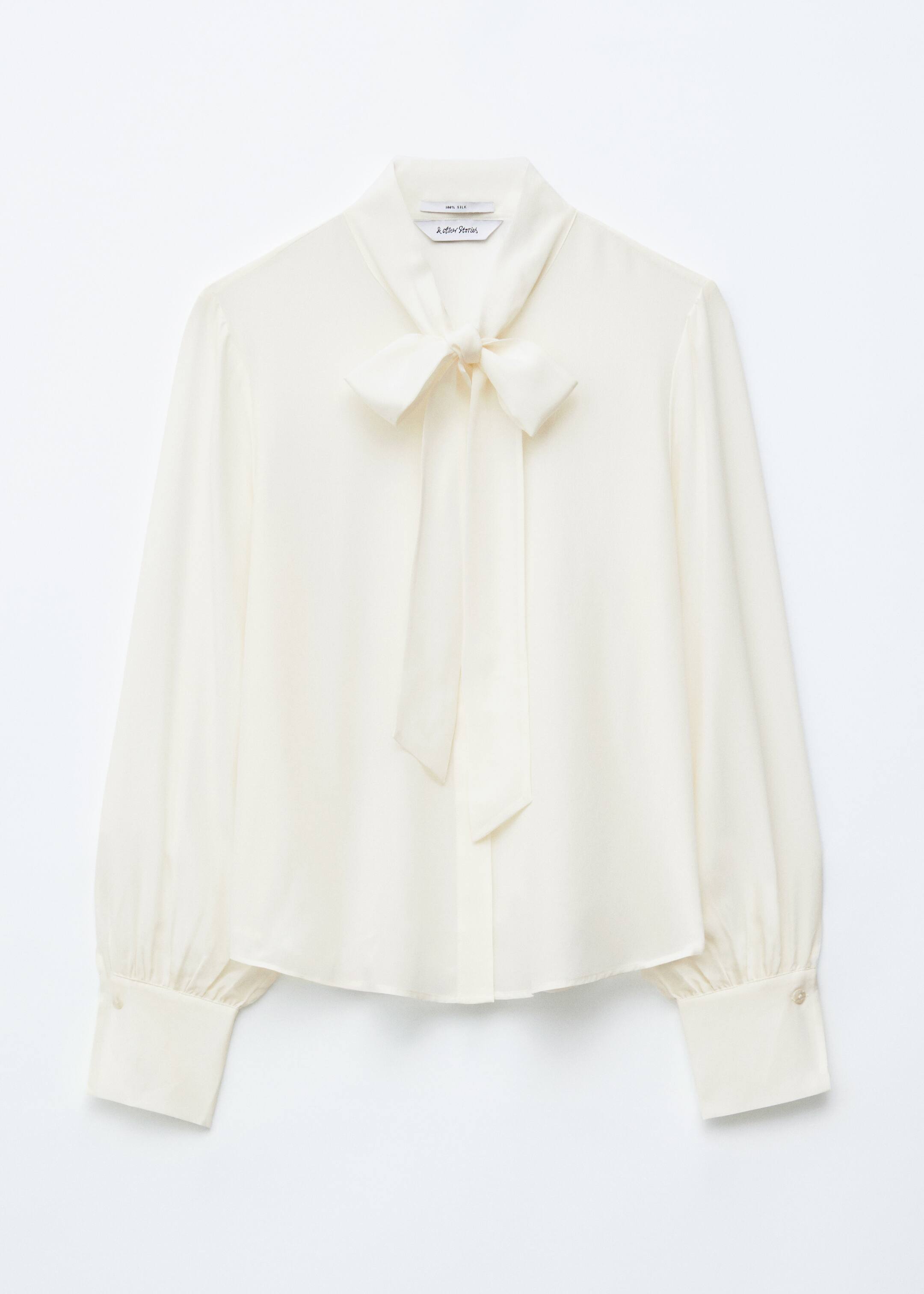 Größeres Bild ansehen: Seidenbluse mit Bindedetail - Weiß - Ladies | H&M DE 7