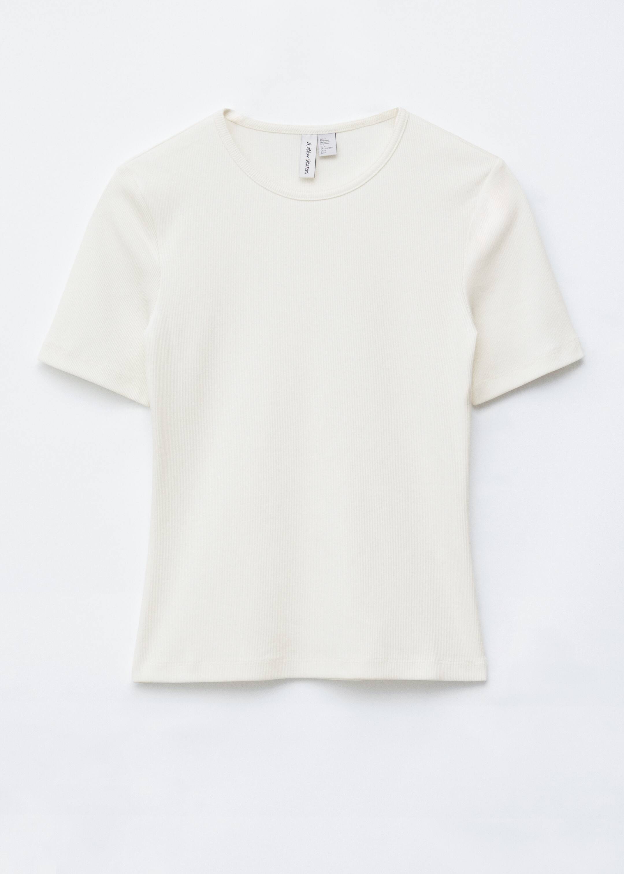 Agrandir l'image: T-shirt côtelé - Blanc - FEMME | H&M FR 6