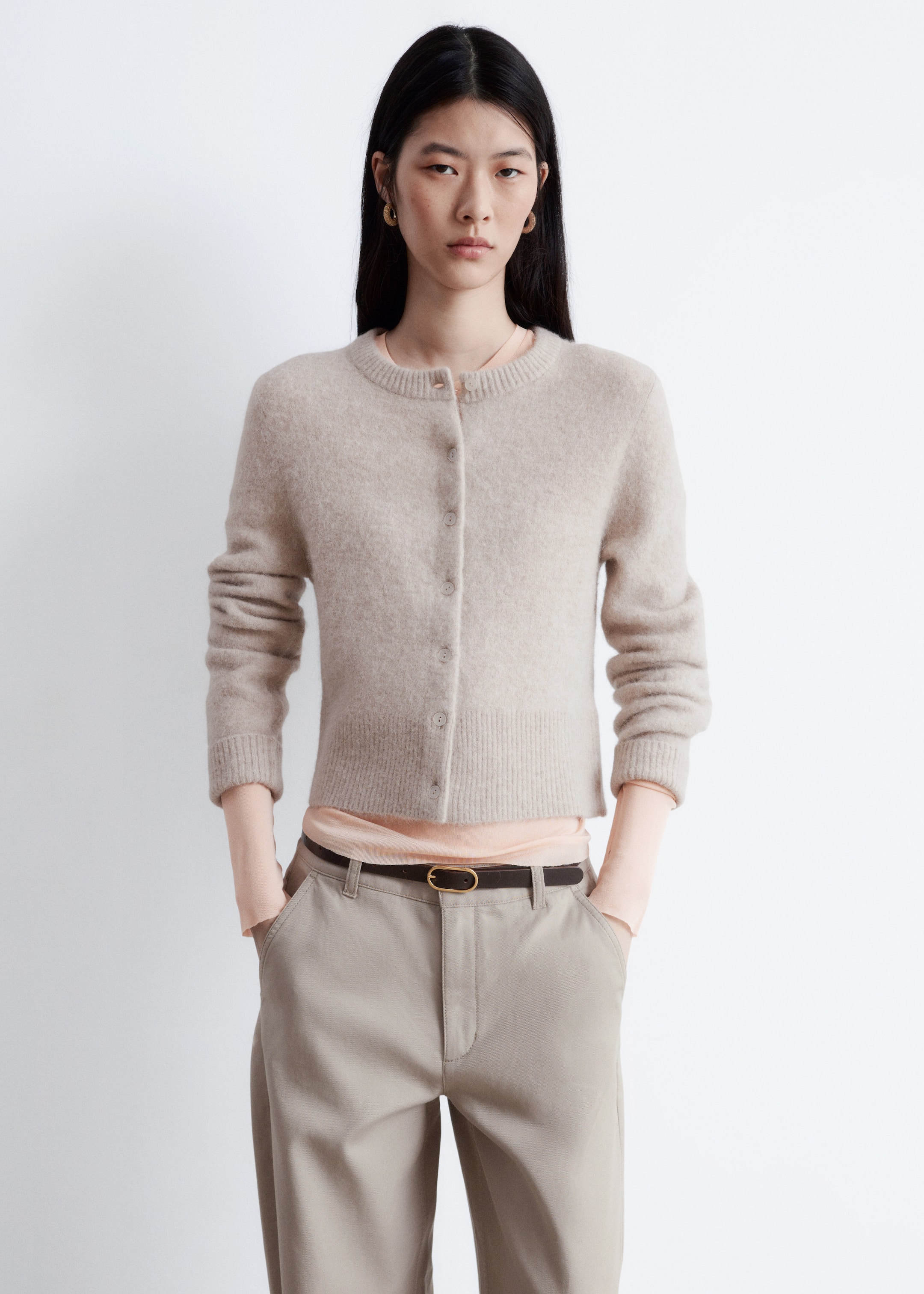 Zobraziť väčší obrázok: Kardigán z alpaka zmesi - Greige - ŽENY | H&M SK 2