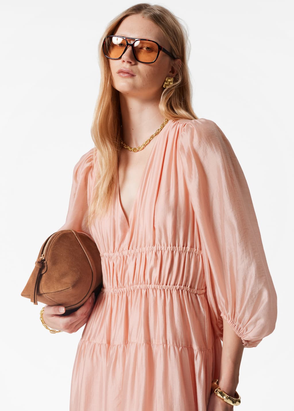 Image of Robe midi à plusieurs niveaux