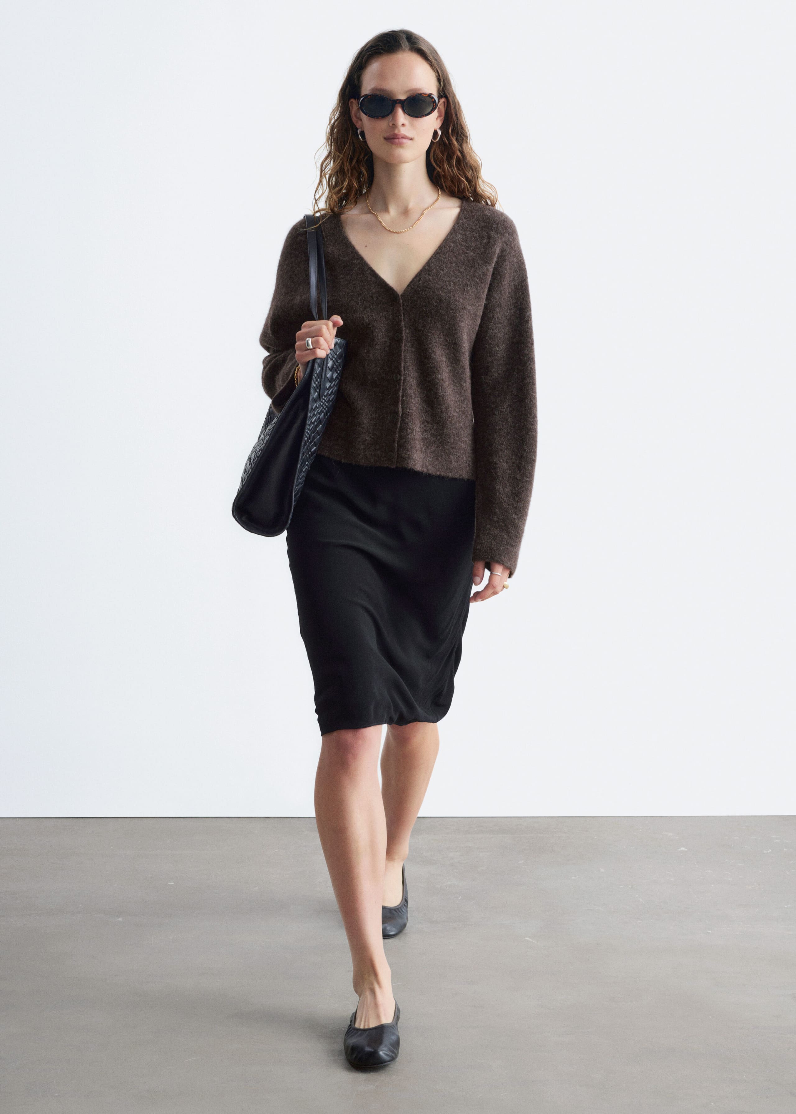 Alpaca-Blend Cardigan - Light Turquoise - Lookbook