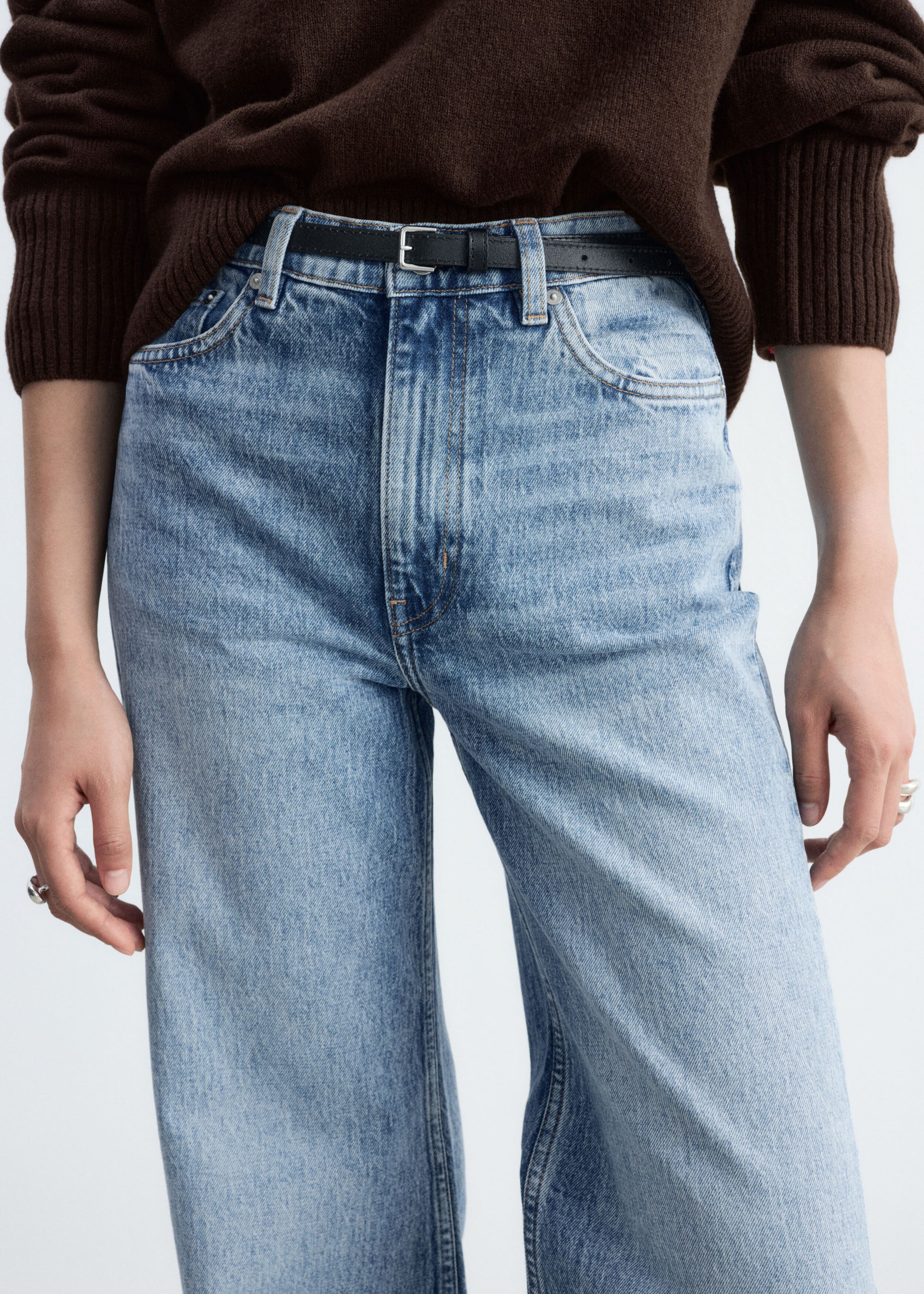 Wide-Leg Jeans - Light blue - Lookbook