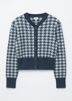 Türkis/Navyblau/Hahnentritt