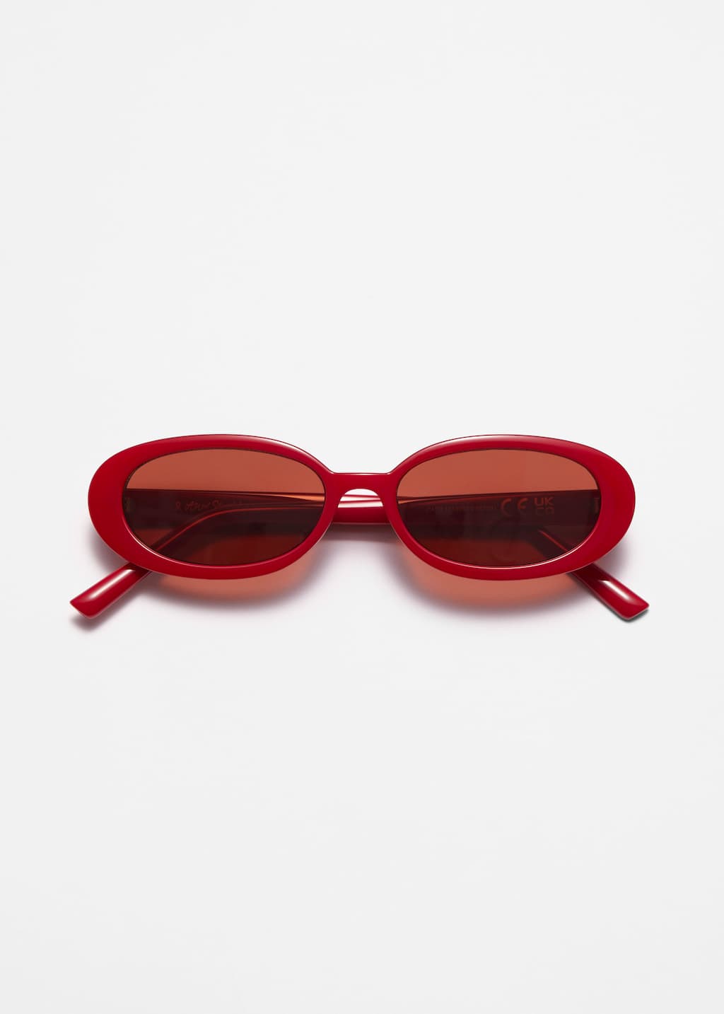 Slim Oval-Frame Sunglasses