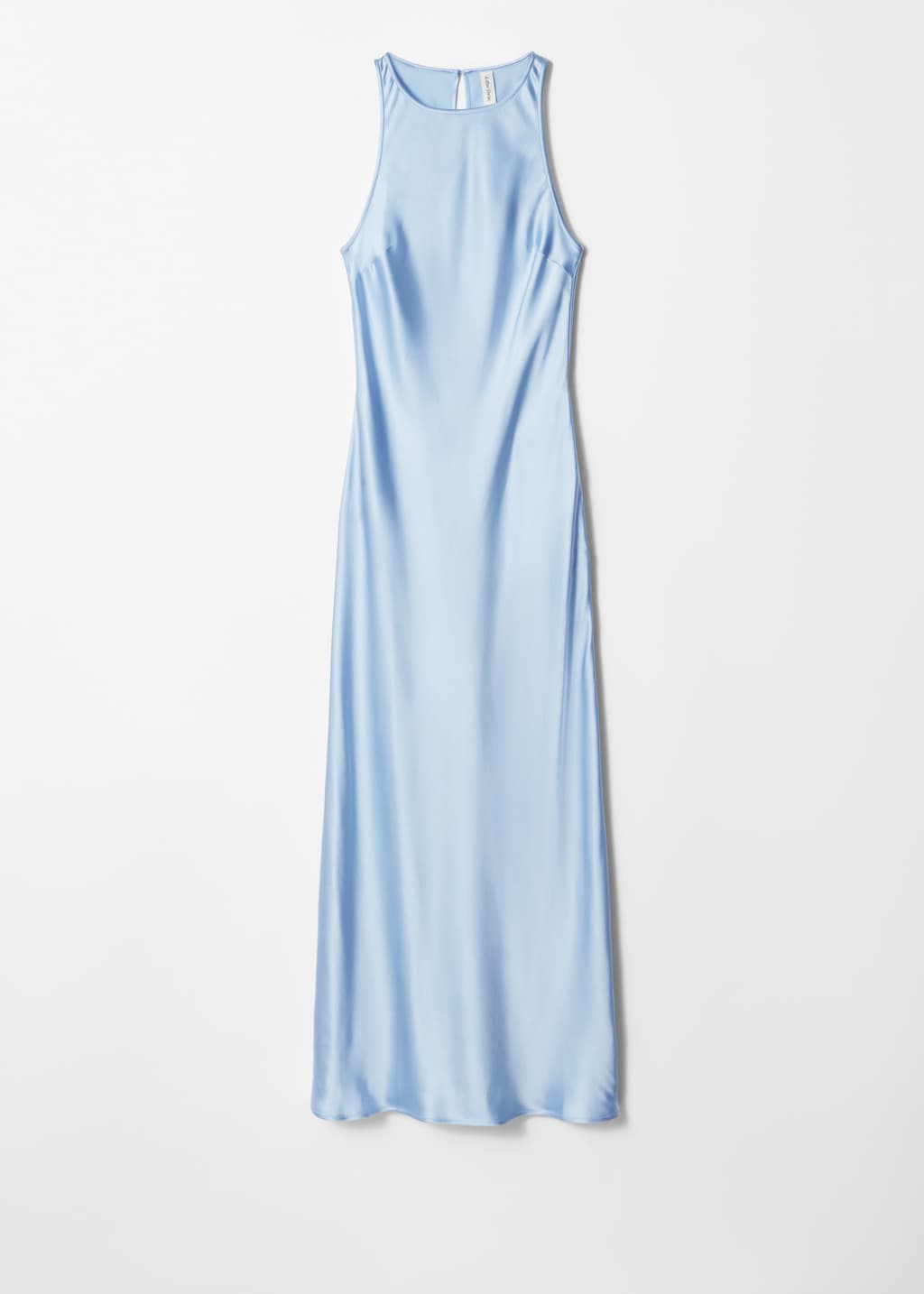 Robe midi en satin sans manches