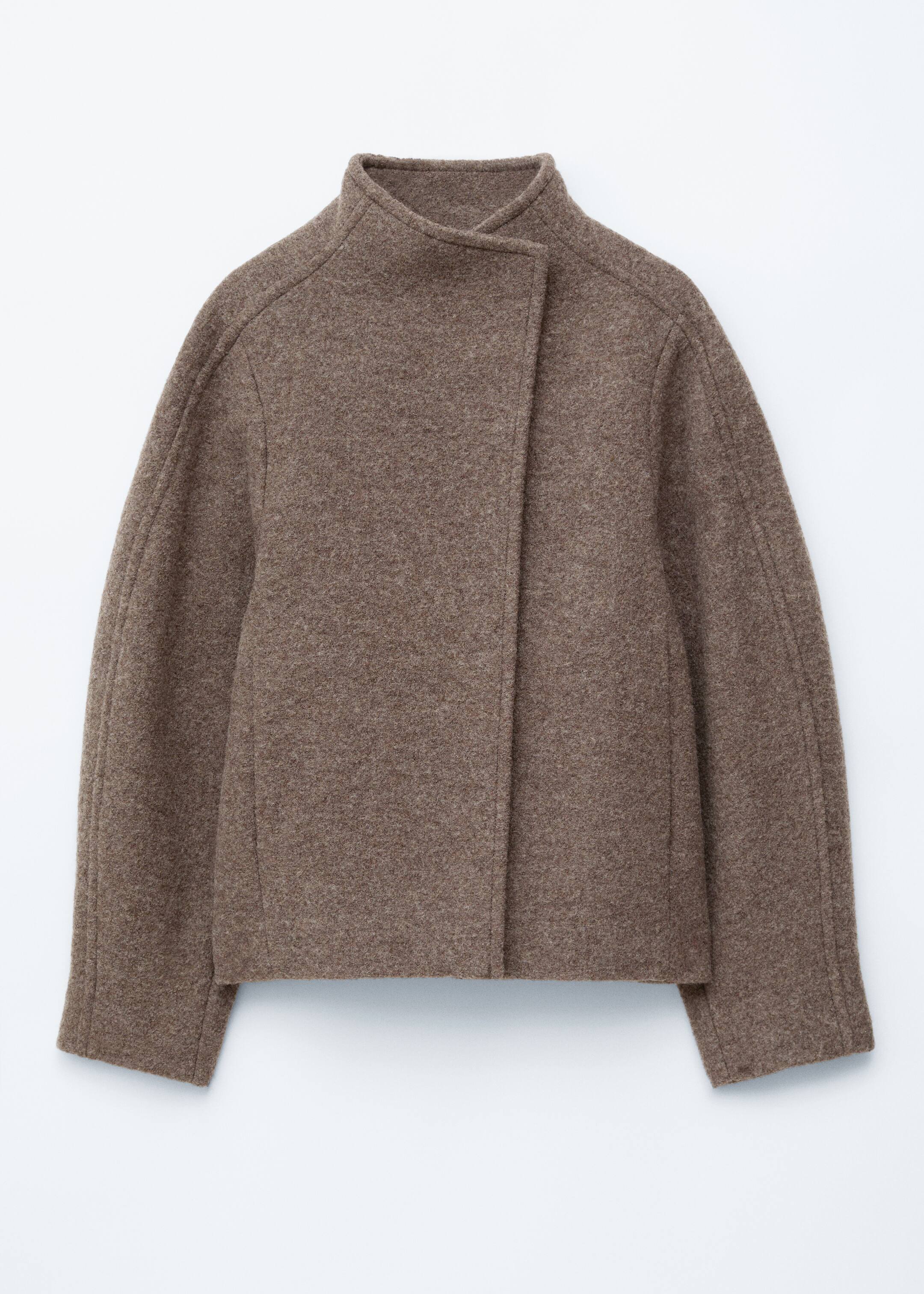 Grotere afbeelding bekijken: Asymmetrische wollen jas - Taupe - DAMES | H&M NL 6