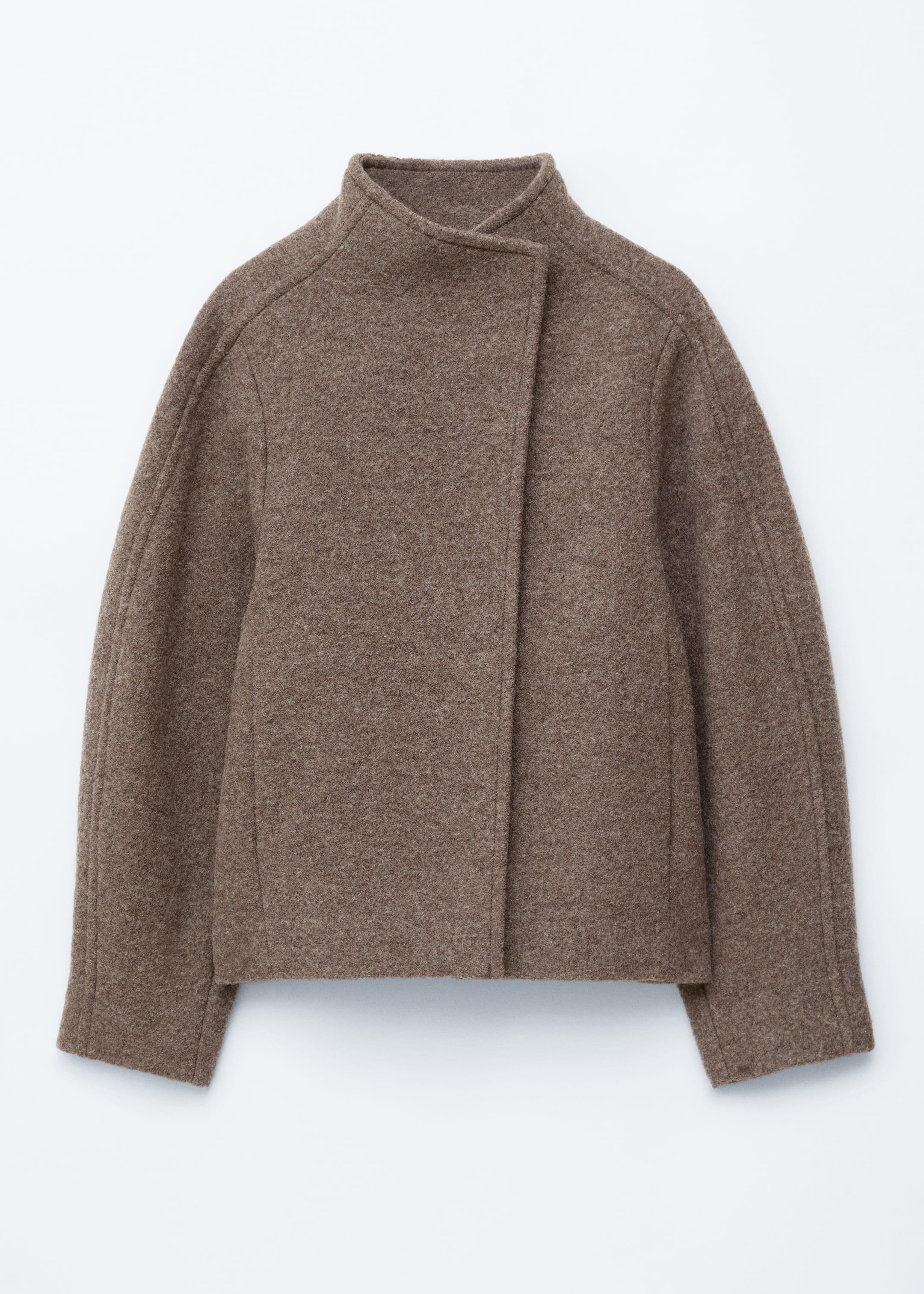 View larger image: Asymmetric Wool Jacket - Mole - Ladies | H&M GB 6