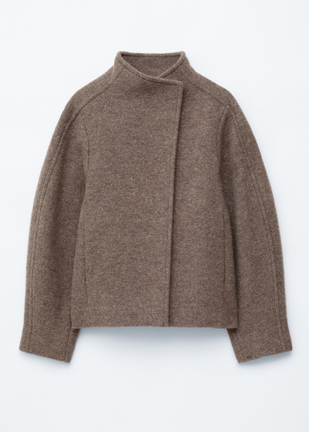 Asymmetrische Wolljacke