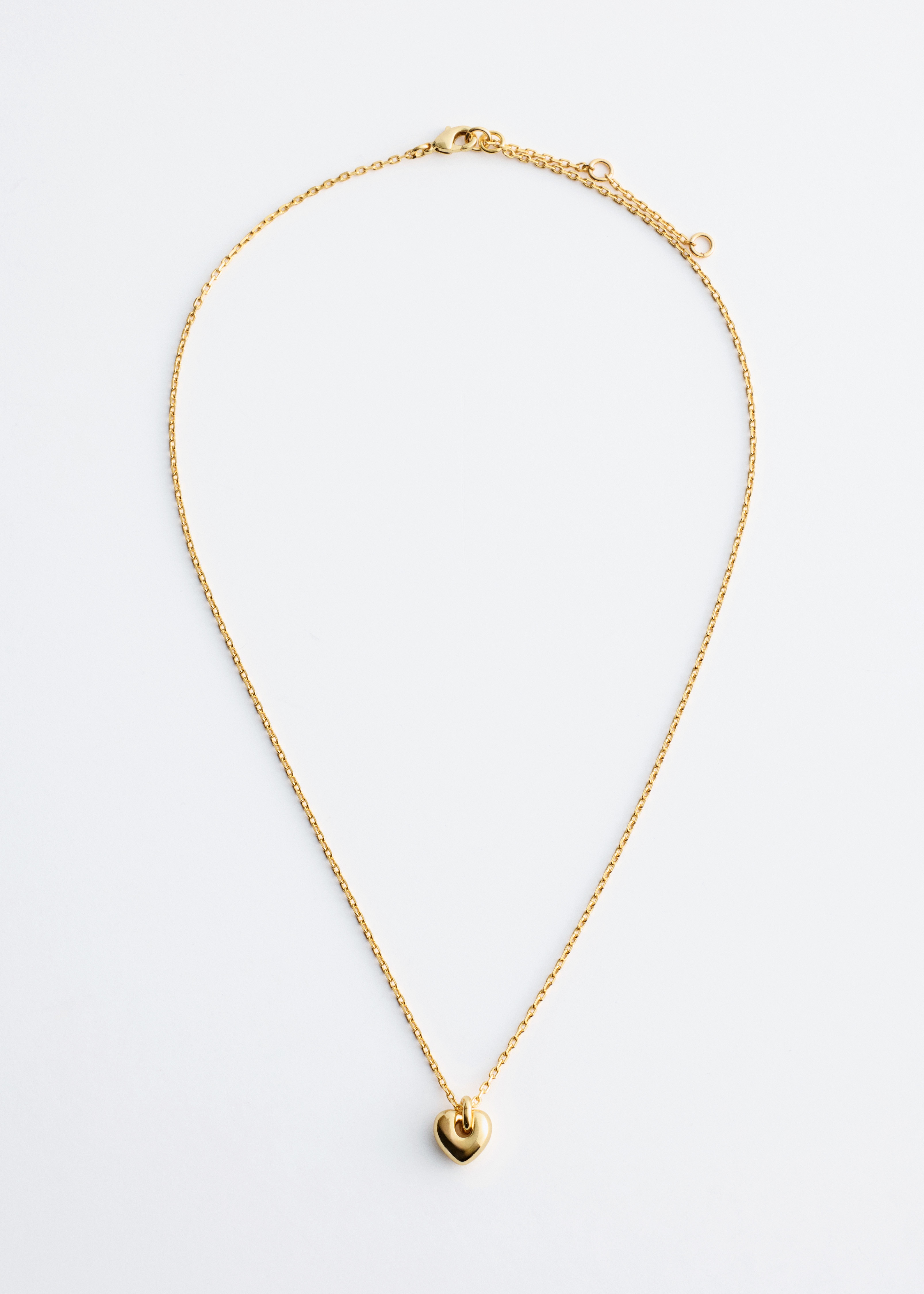 Collar con colgante de corazón - Oro/Plata