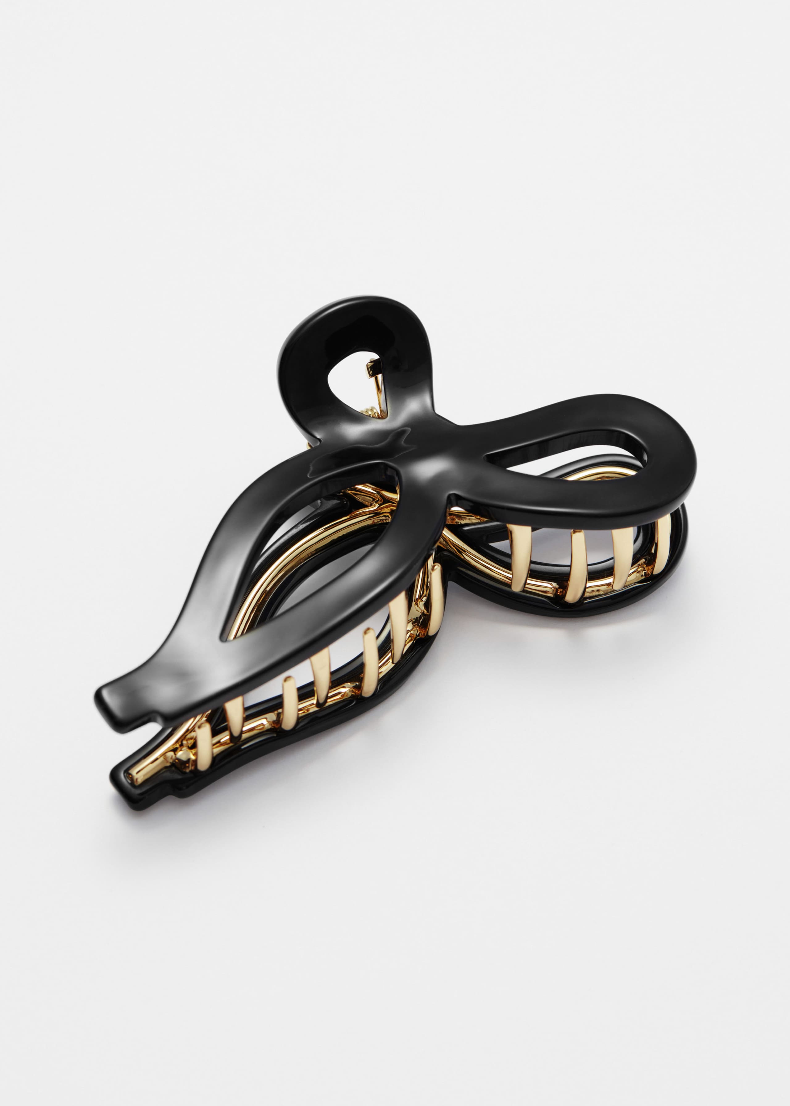 Barrette à effet noué en acétate - Noir - Still Life