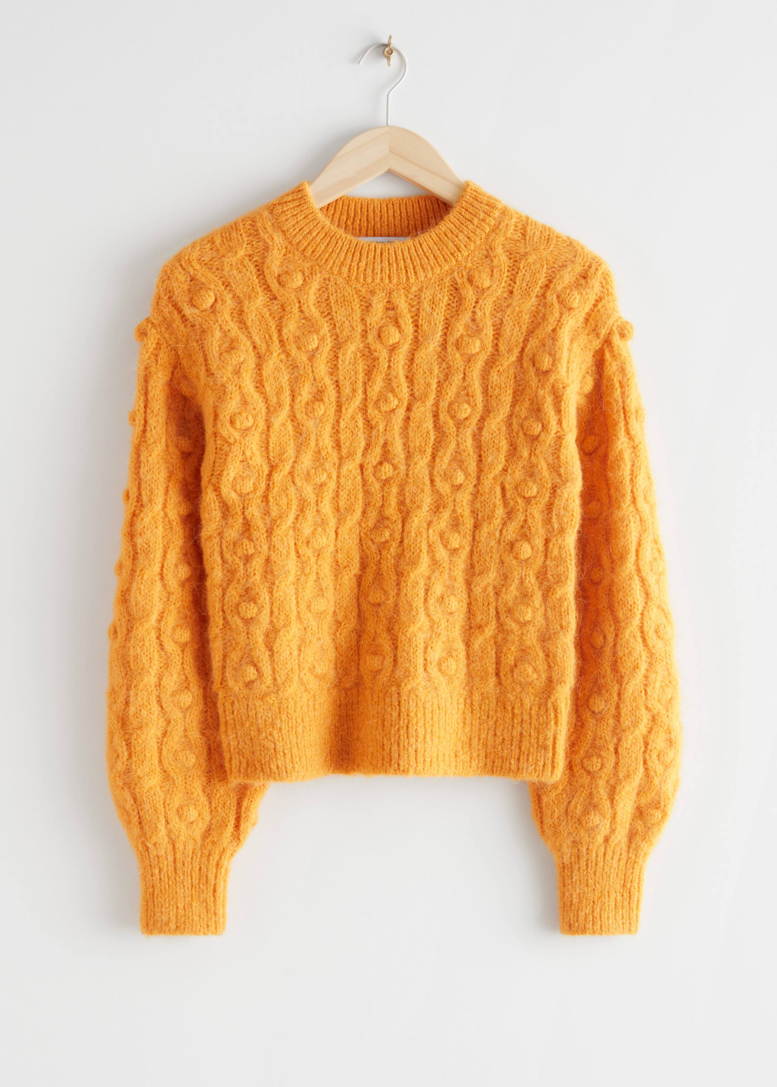 Cable Knit Sweater - Yellow - Bodegón