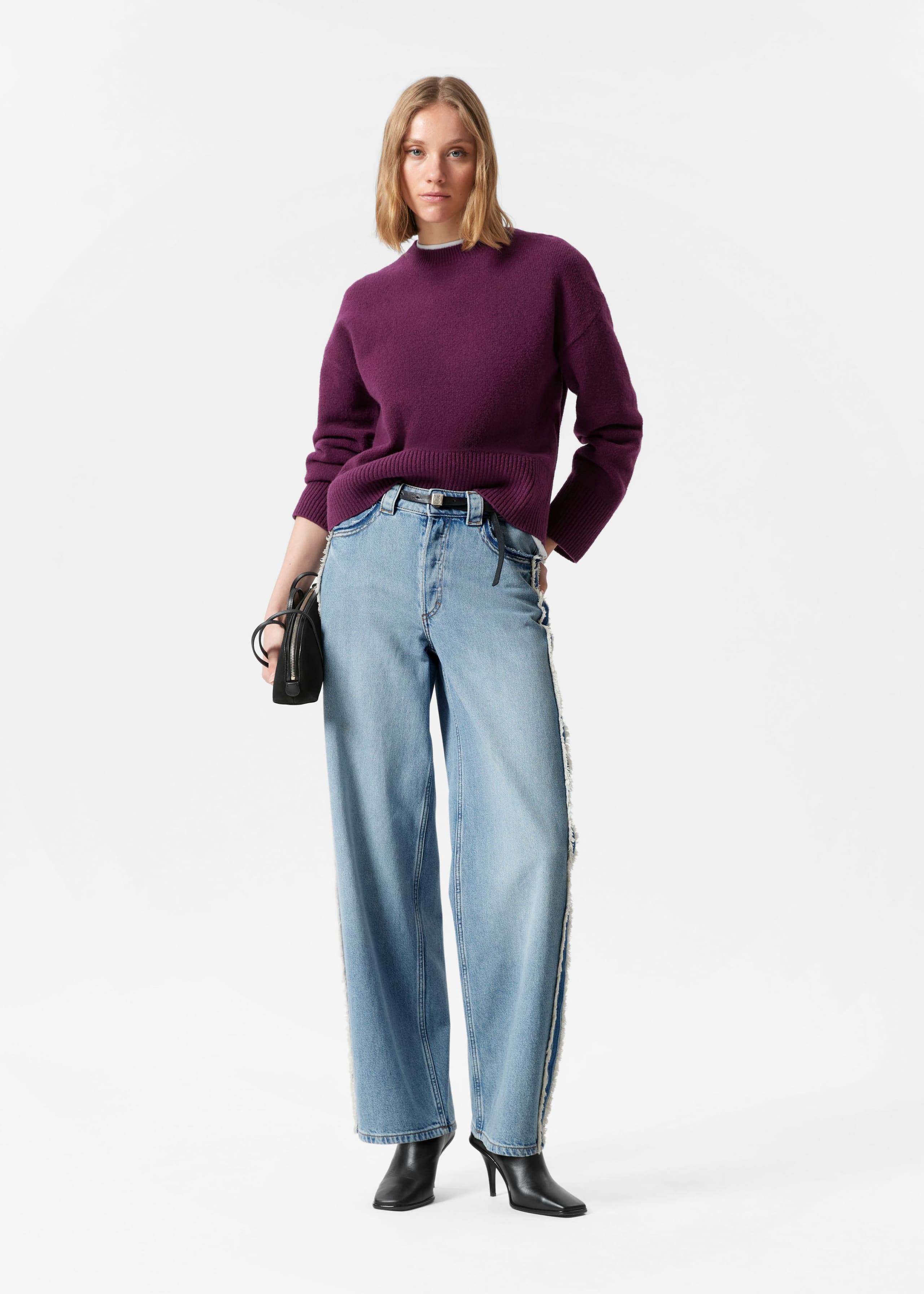Image of Relaxed Fit Knitted Sweater