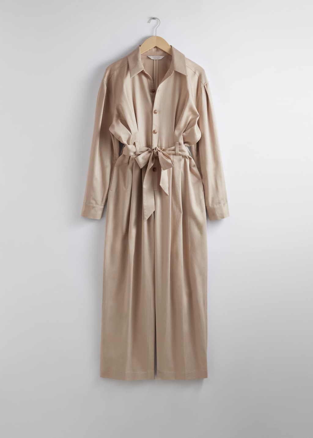 Relaxed Belted Jumpsuit - Beige - Still Life