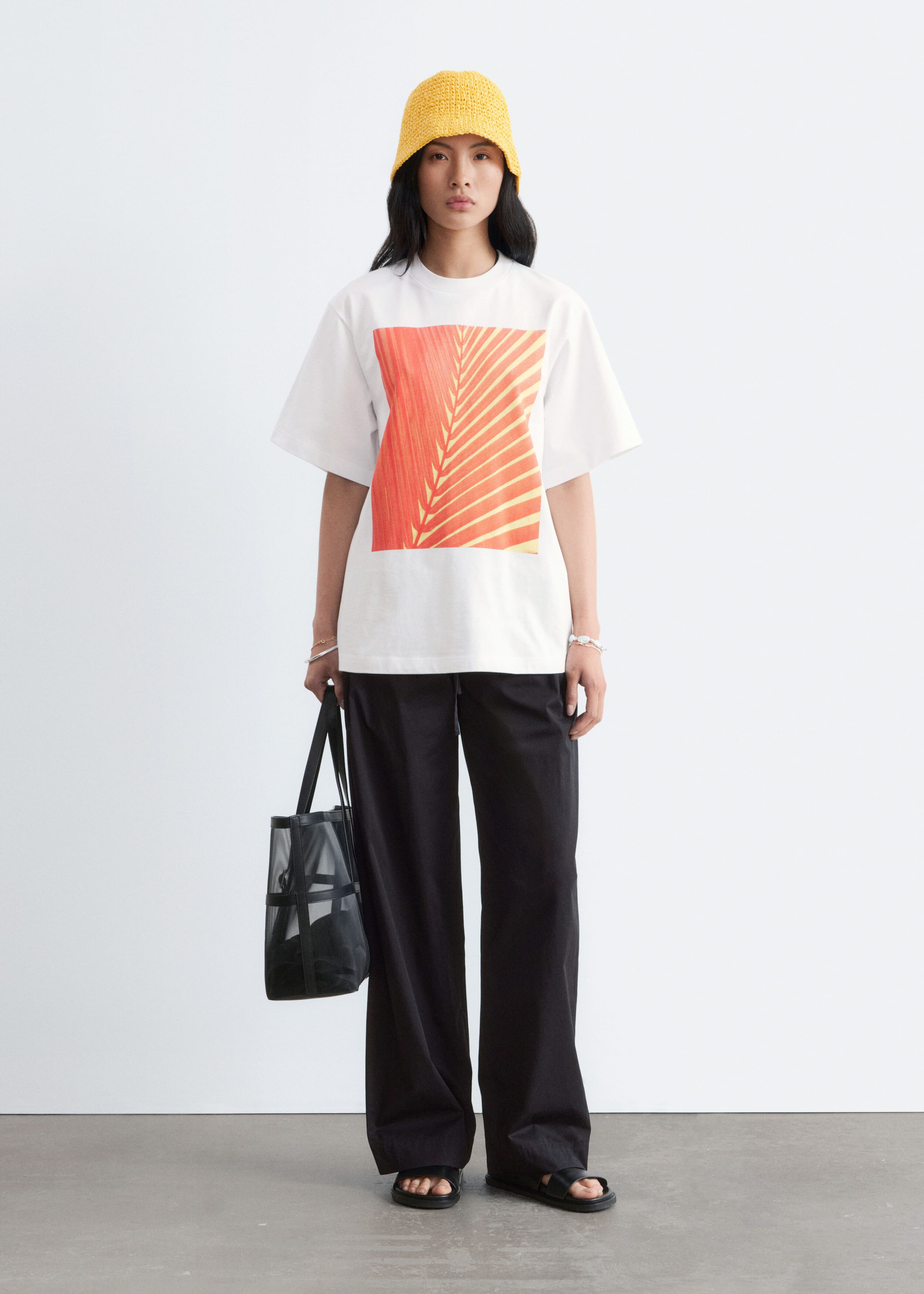 T-shirt imprimé et décontracté - Blanc/Imprimé - Lookbook
