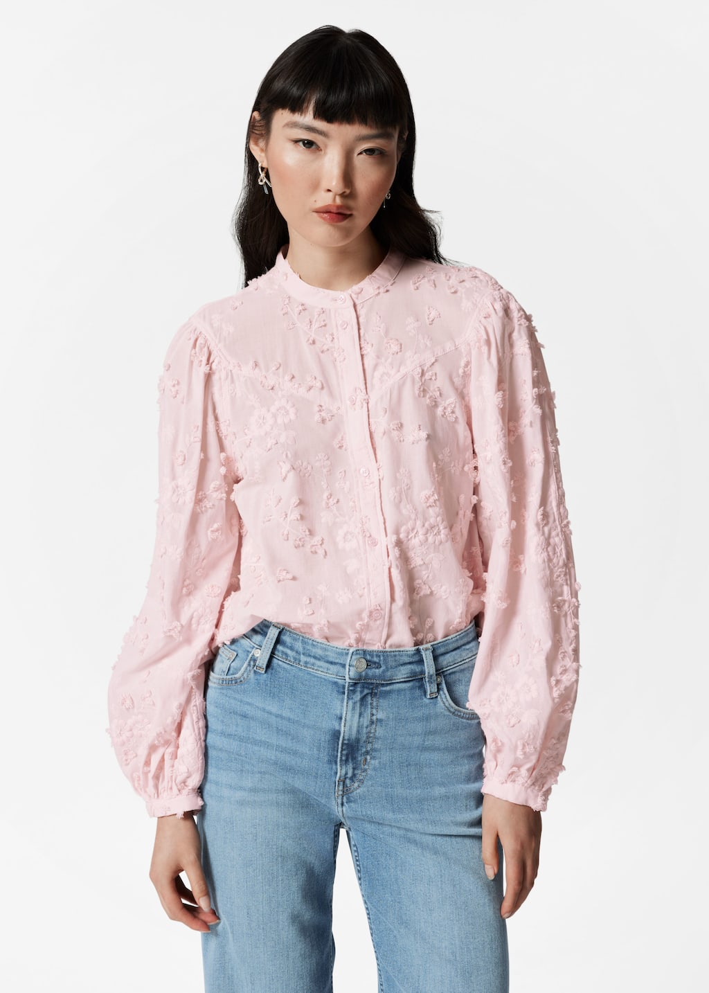 Image of Puff-Sleeve Blouse