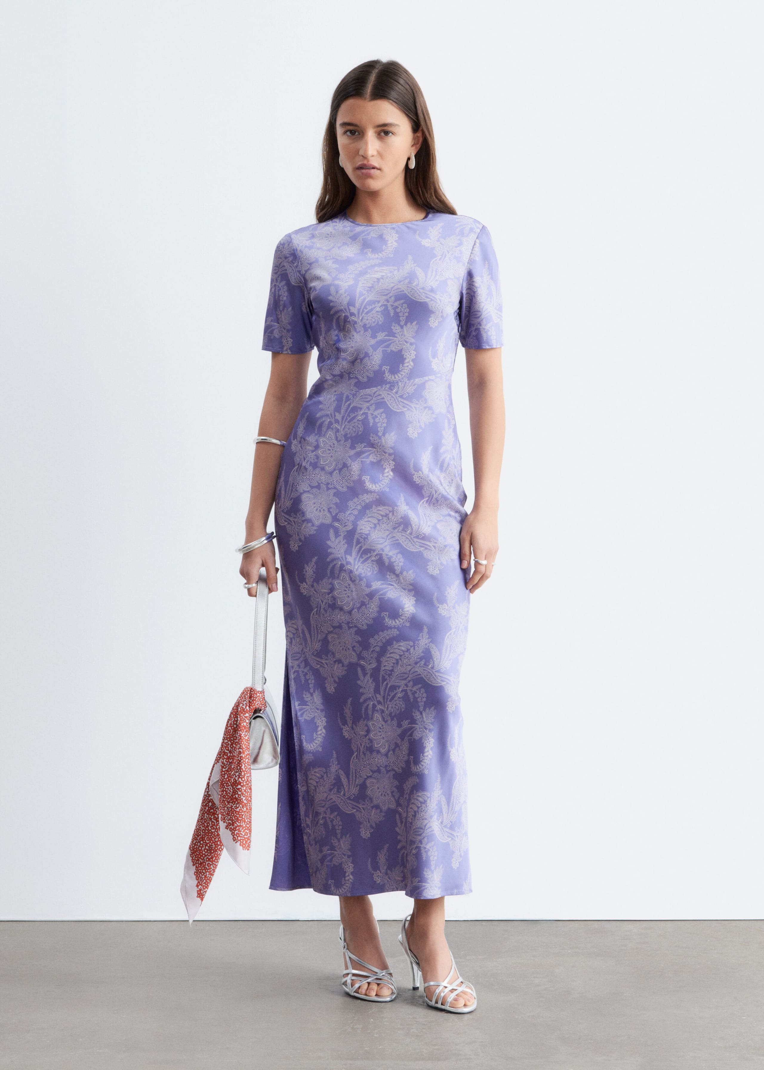 Image of Short-Sleeve Maxi Dress