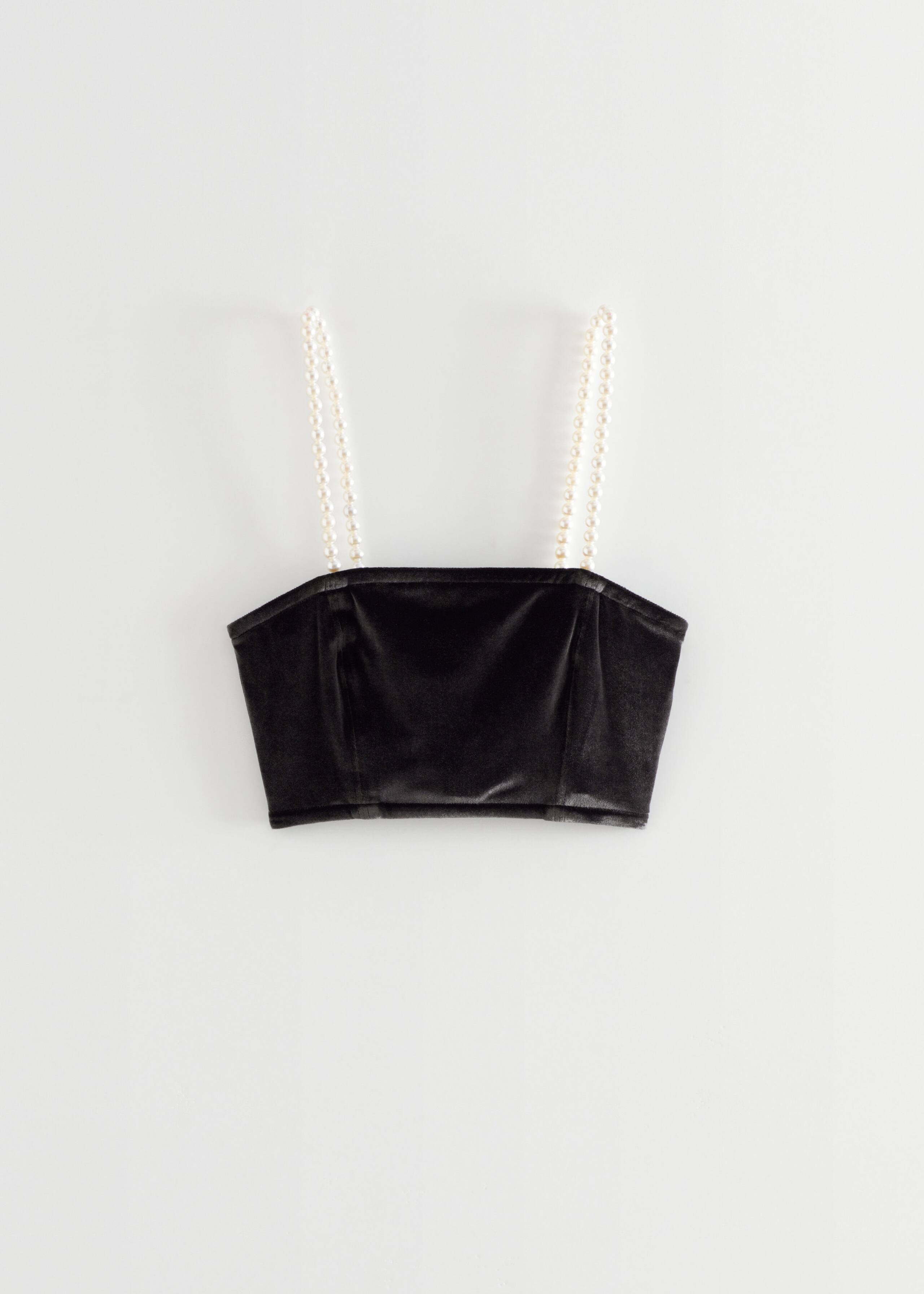 PearlStrapBustier - Black - Bodegón